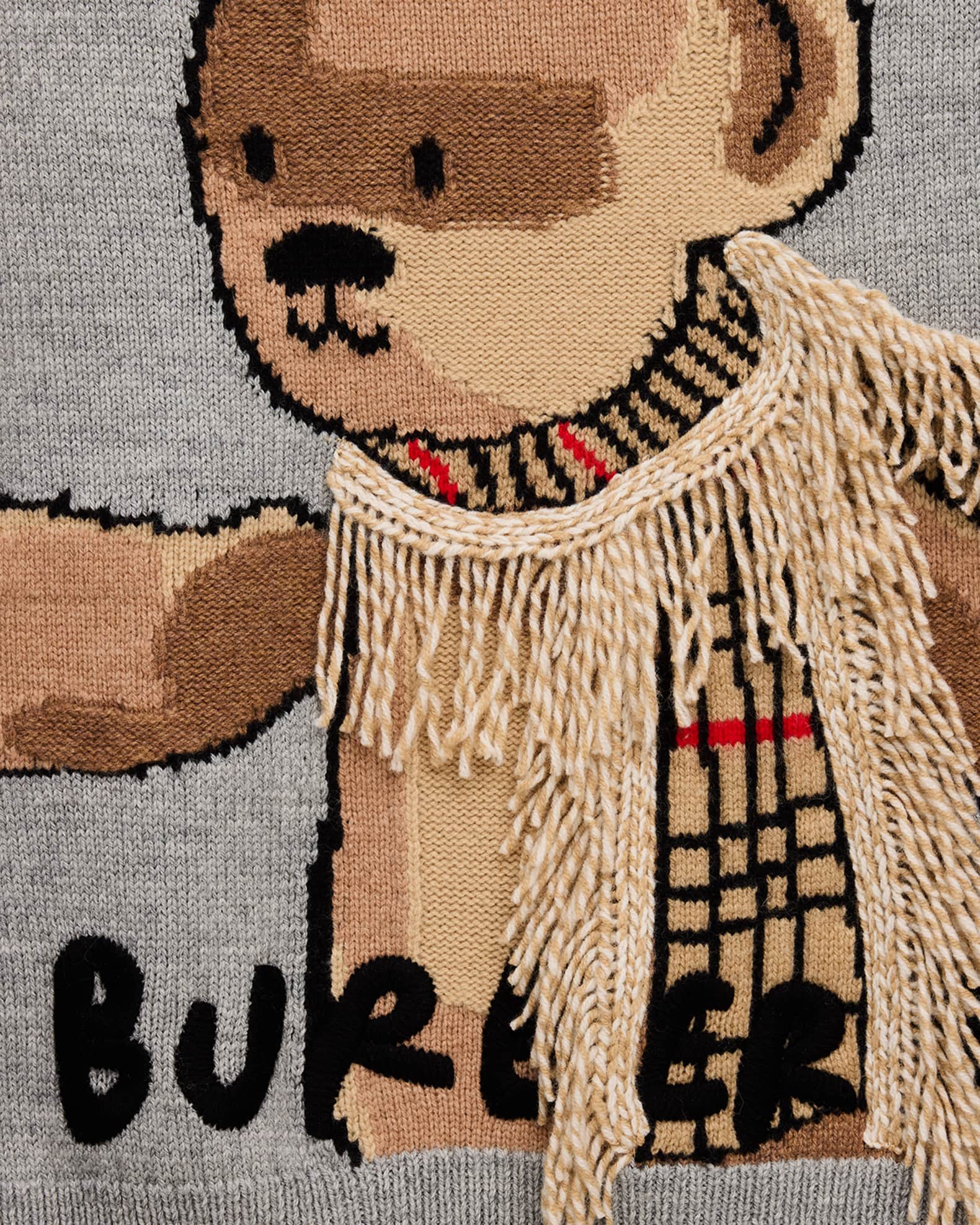 Burberry Boy's Teddy Scarf Crewneck Sweater, Size 3-14 | Neiman Marcus
