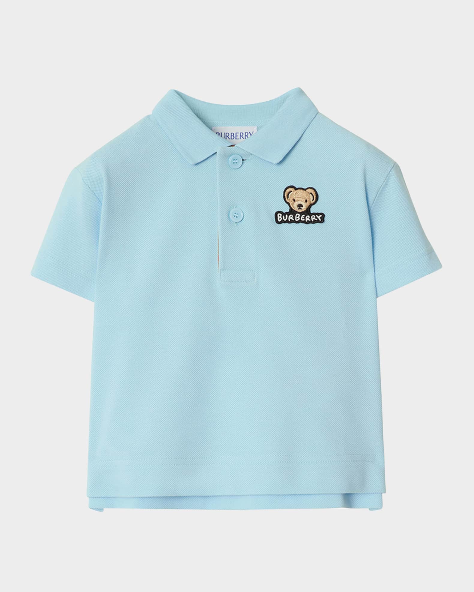 Boy's Johane Bear Check Short-Sleeve Polo Shirt, Size 6M-2 0