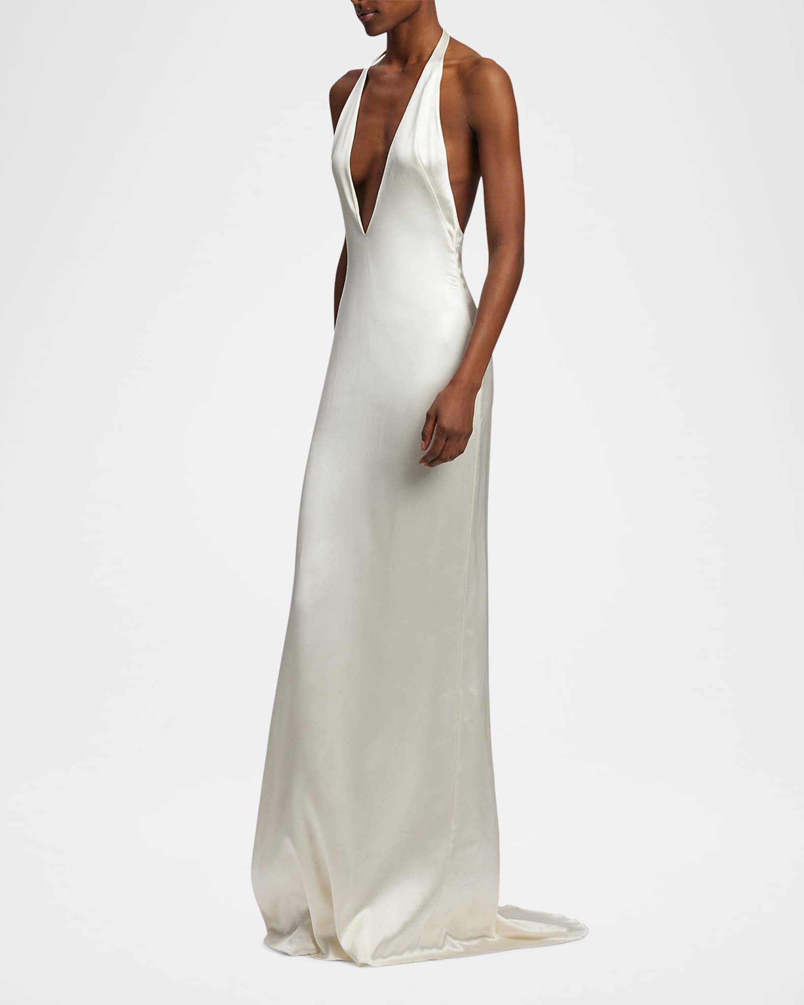 Ralph Lauren Collection Cladwell Plunging Halter Lux Stretch