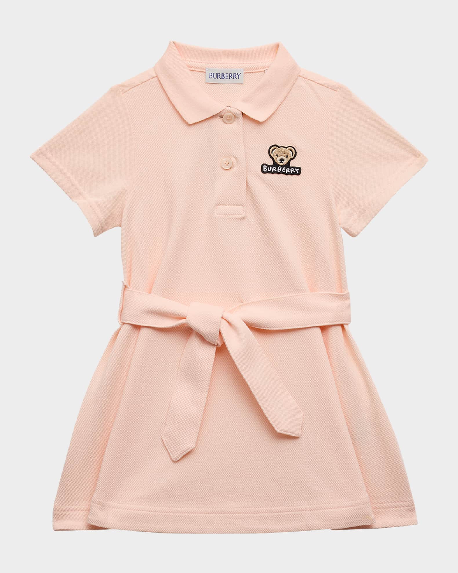 Girl's Astrid Bear Patch Polo Dress, Size 6M-2 0