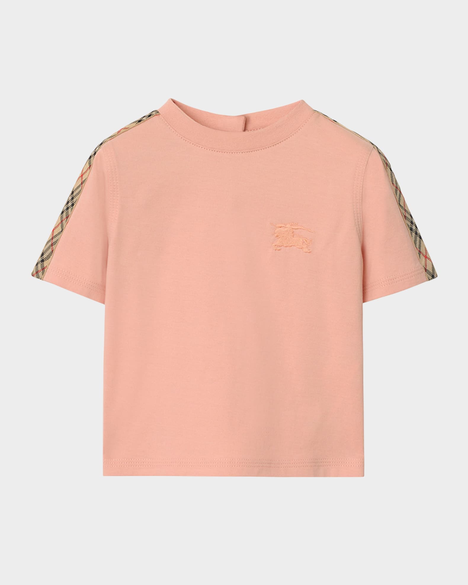 Burberry Girl's Cedar Check Tape Short-Sleeve T-Shirt, Size