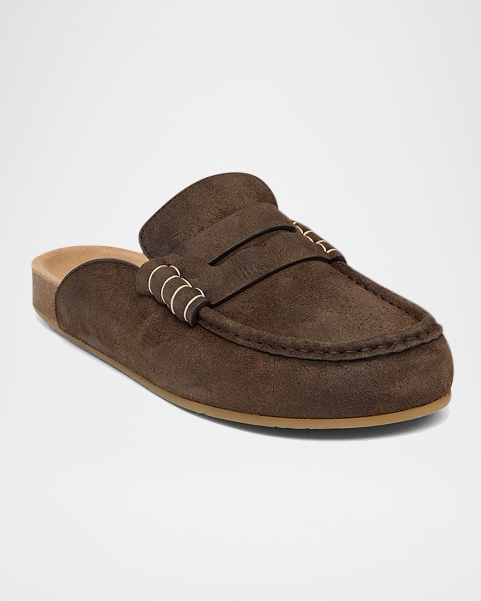 JW Anderson Stitch Suede Loafers | Neiman Marcus