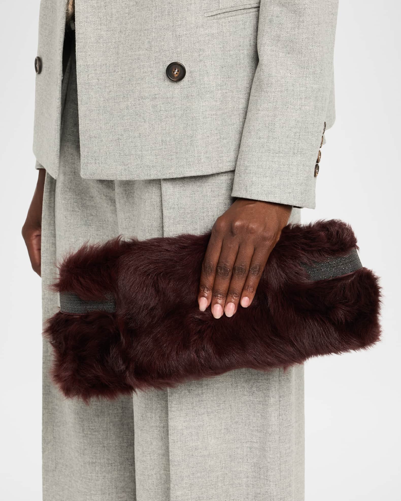 Essence Capretta Faux Fur Clutch Bag 1