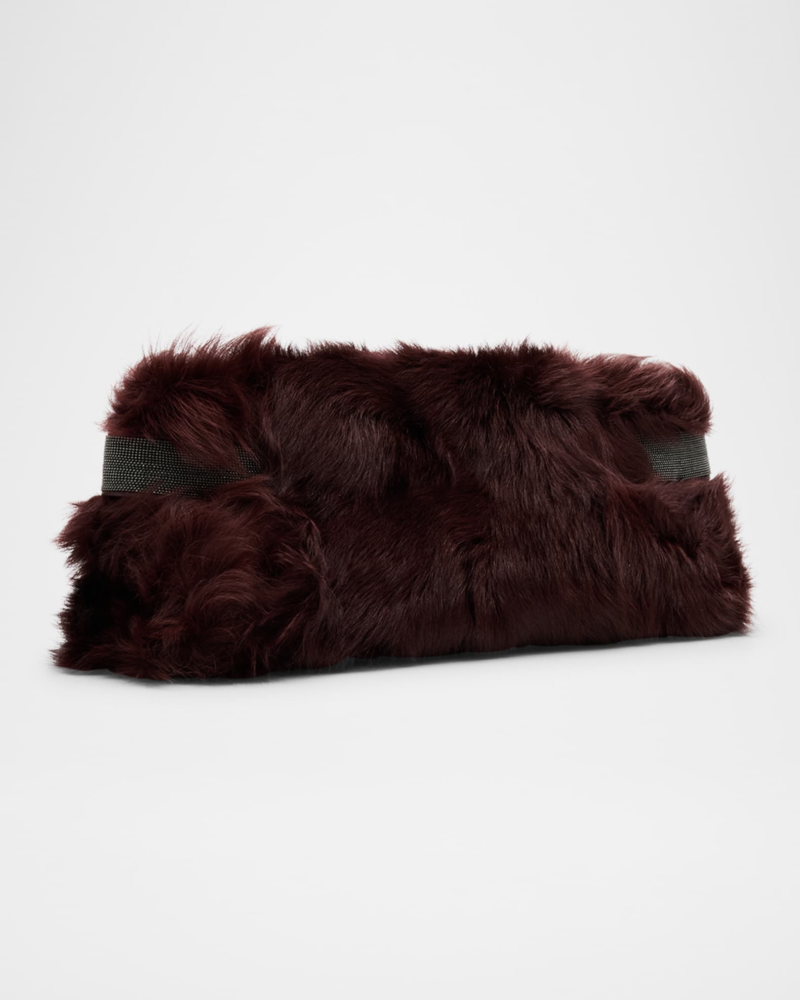 クラッチバッグ BRUNELLO CUCINELLI SUEDE LEATHER CLUTCH BAG Brunello Cucinelli Women's Suede Finish Clutch Bag With Fold