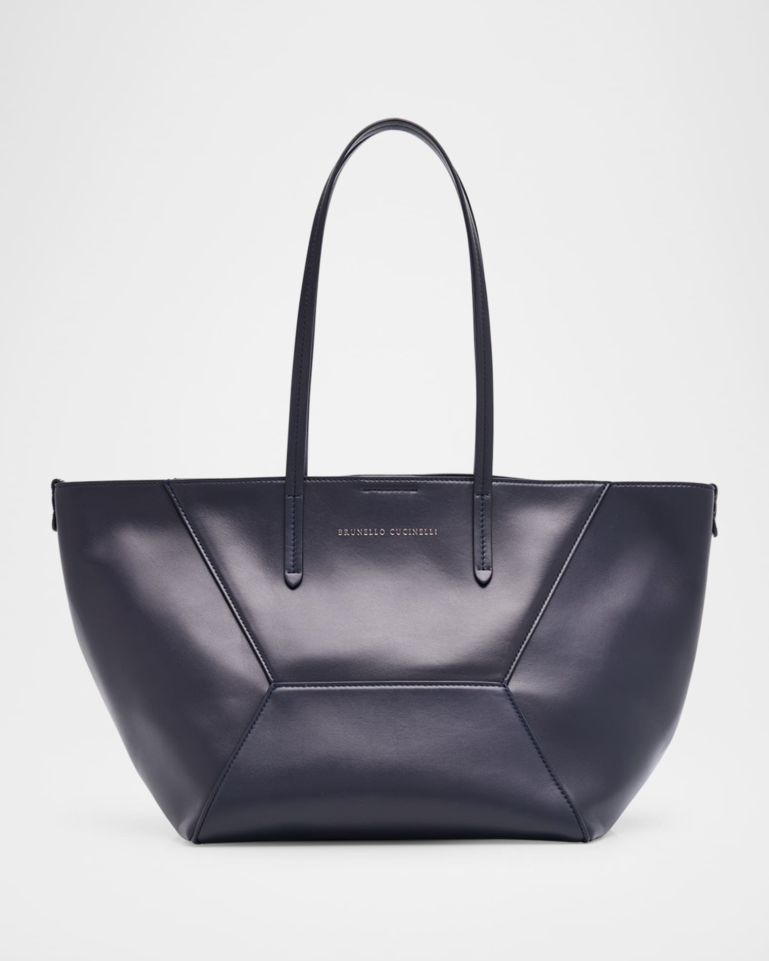 Duo Small Leather Shopper Tote Bag 0