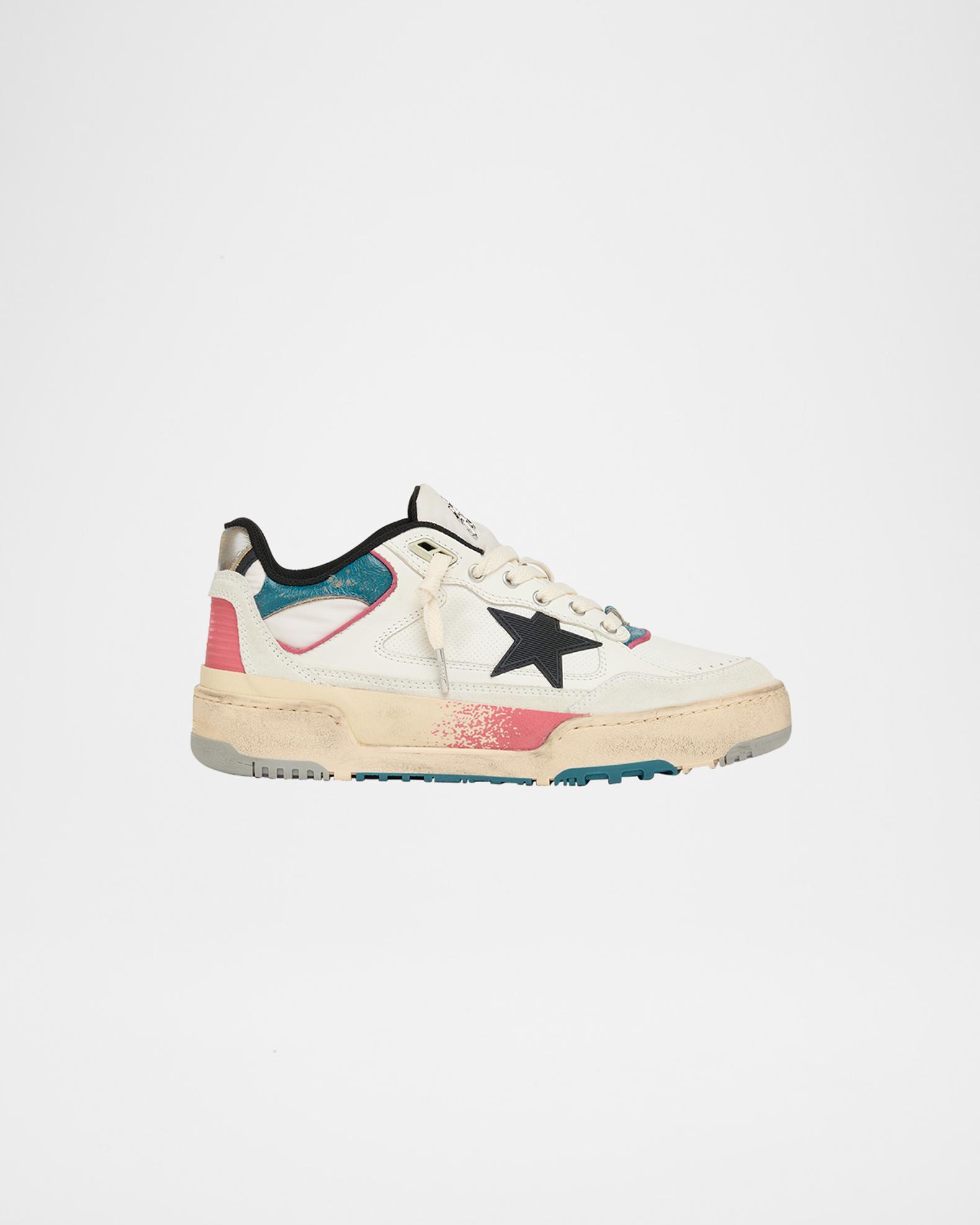 Golden Goose Men's Forty2 Leather and Suede Low-Top Sneakers