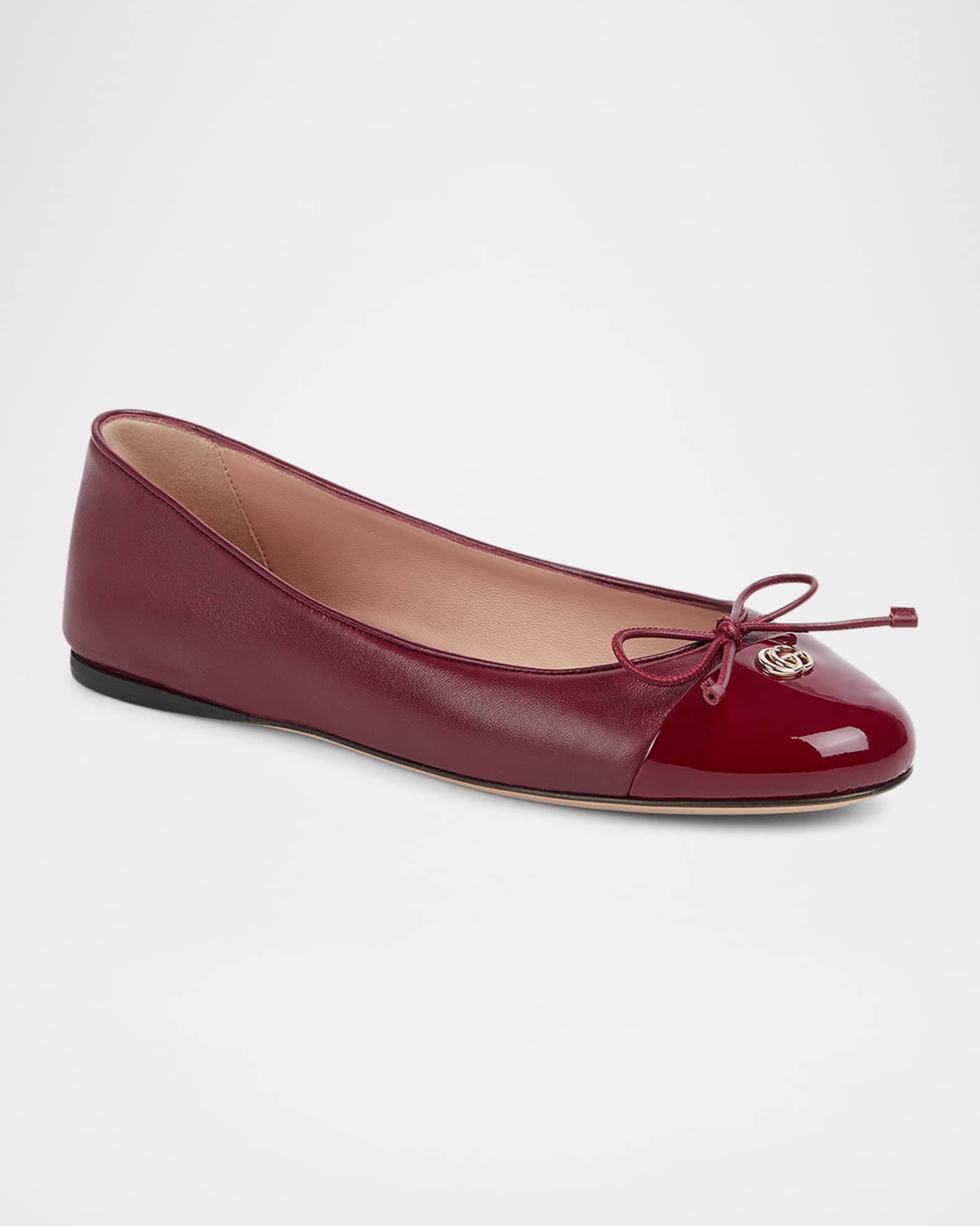 New Marmont GG Nappa Leather Ballerina Flats 1