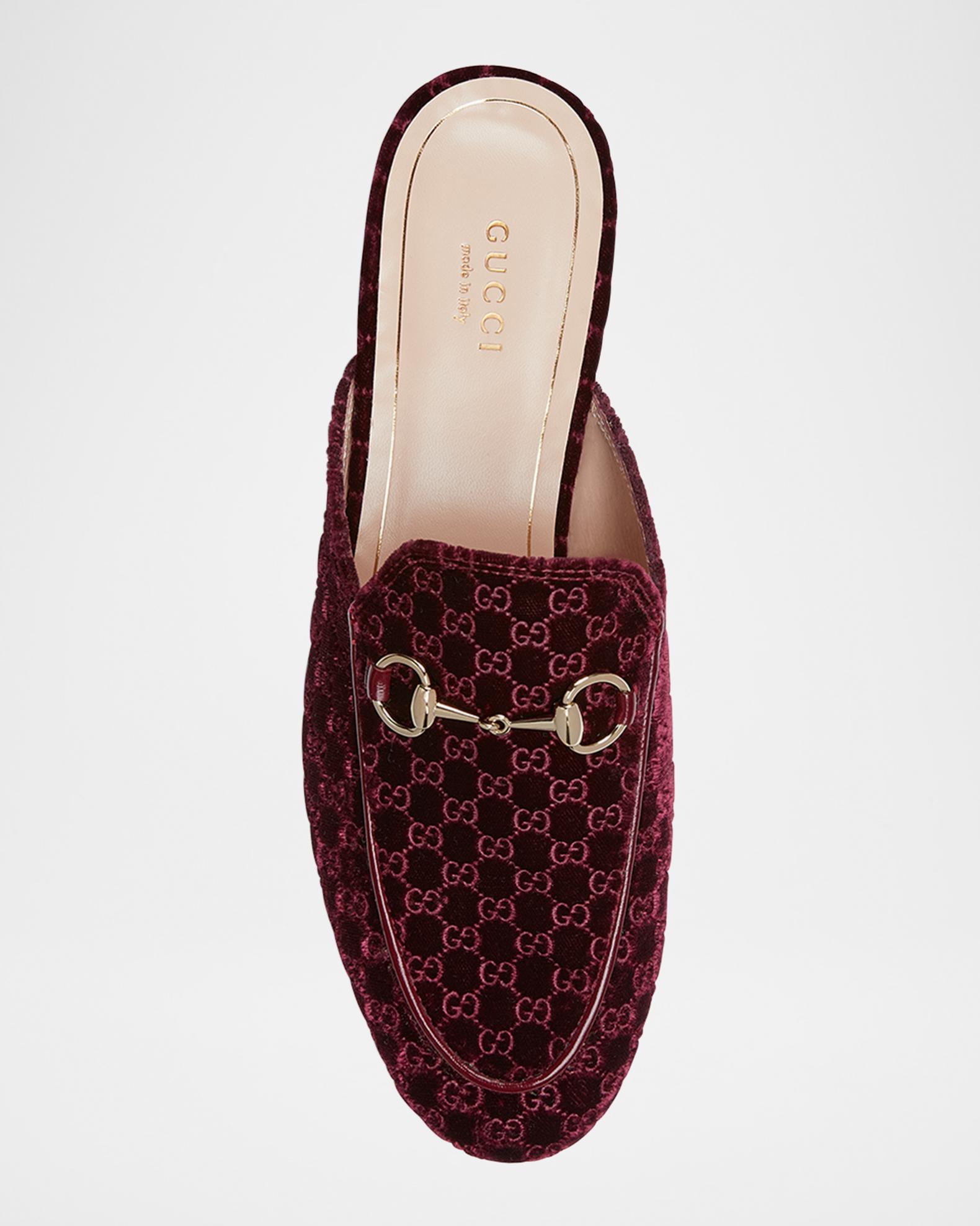 NWT Gucci Men’s Slippers Princetown Shoes Velvet Embroidered Pas De Rumeur Sz 8 Gucci Velvet Fur Dragon Embroidered Mens Princetown Slippers  main image 3