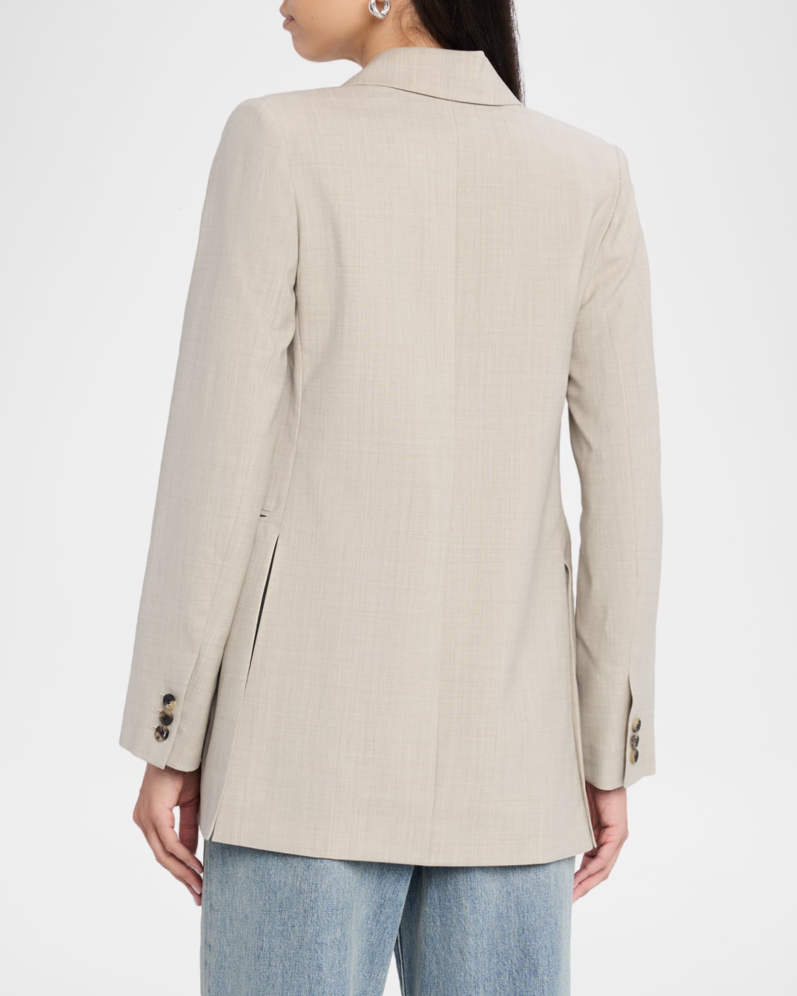 Loewe Pebble Button Single-Breasted Wrap Blazer | Neiman Marcus
