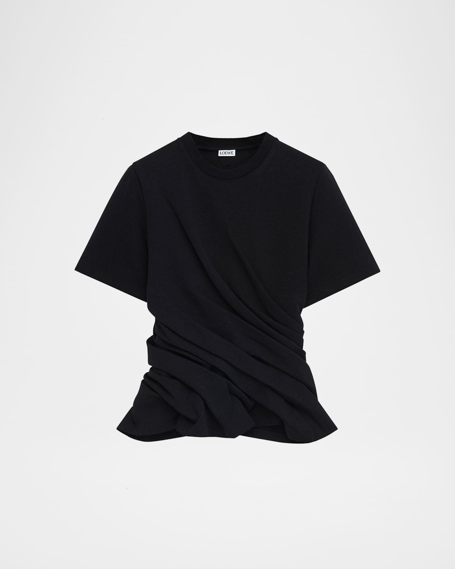 Loewe Short-Sleeve Draped Twisted T-Shirt | Neiman Marcus