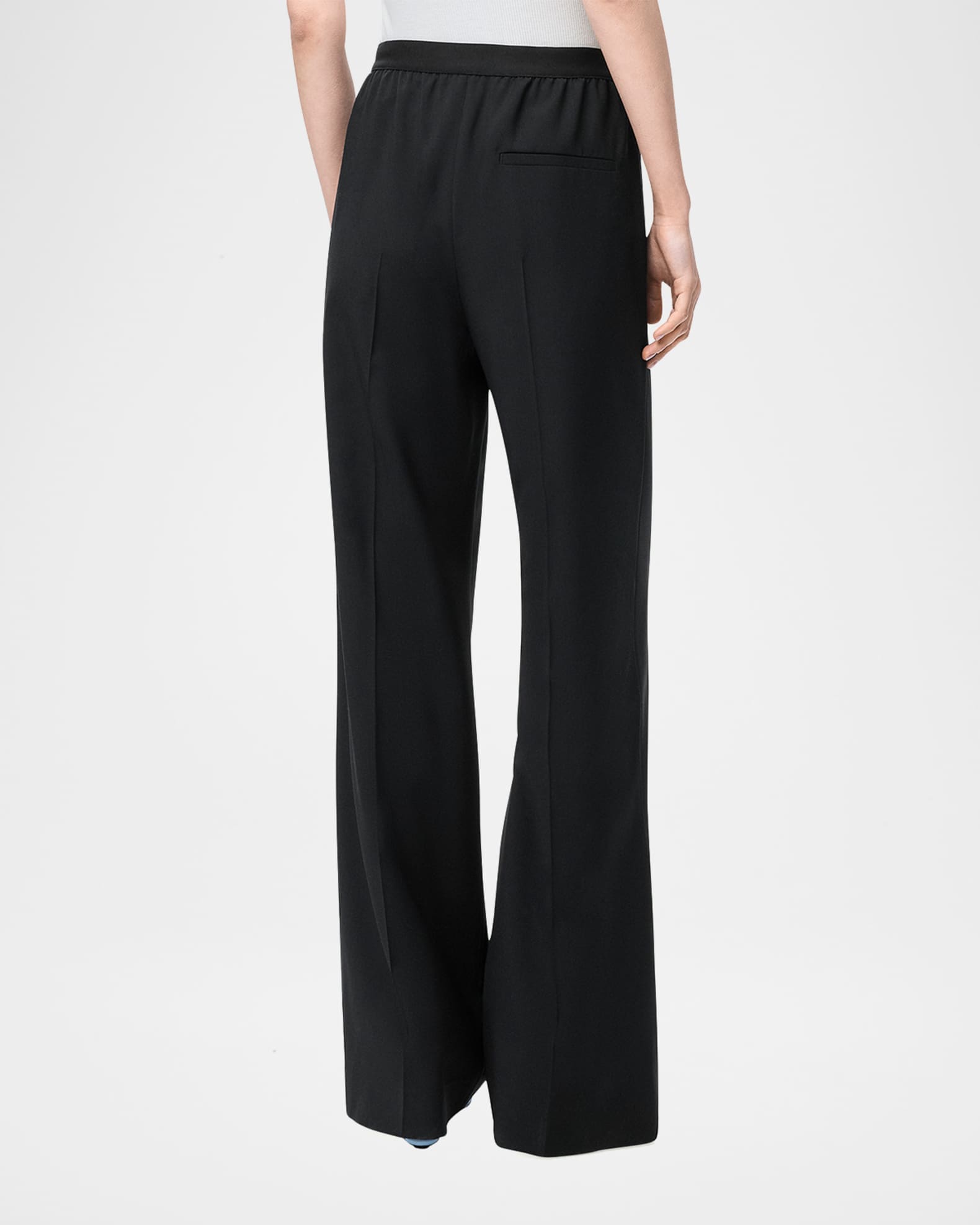 Loewe Logo Waistband Wide-Leg Trousers | Neiman Marcus