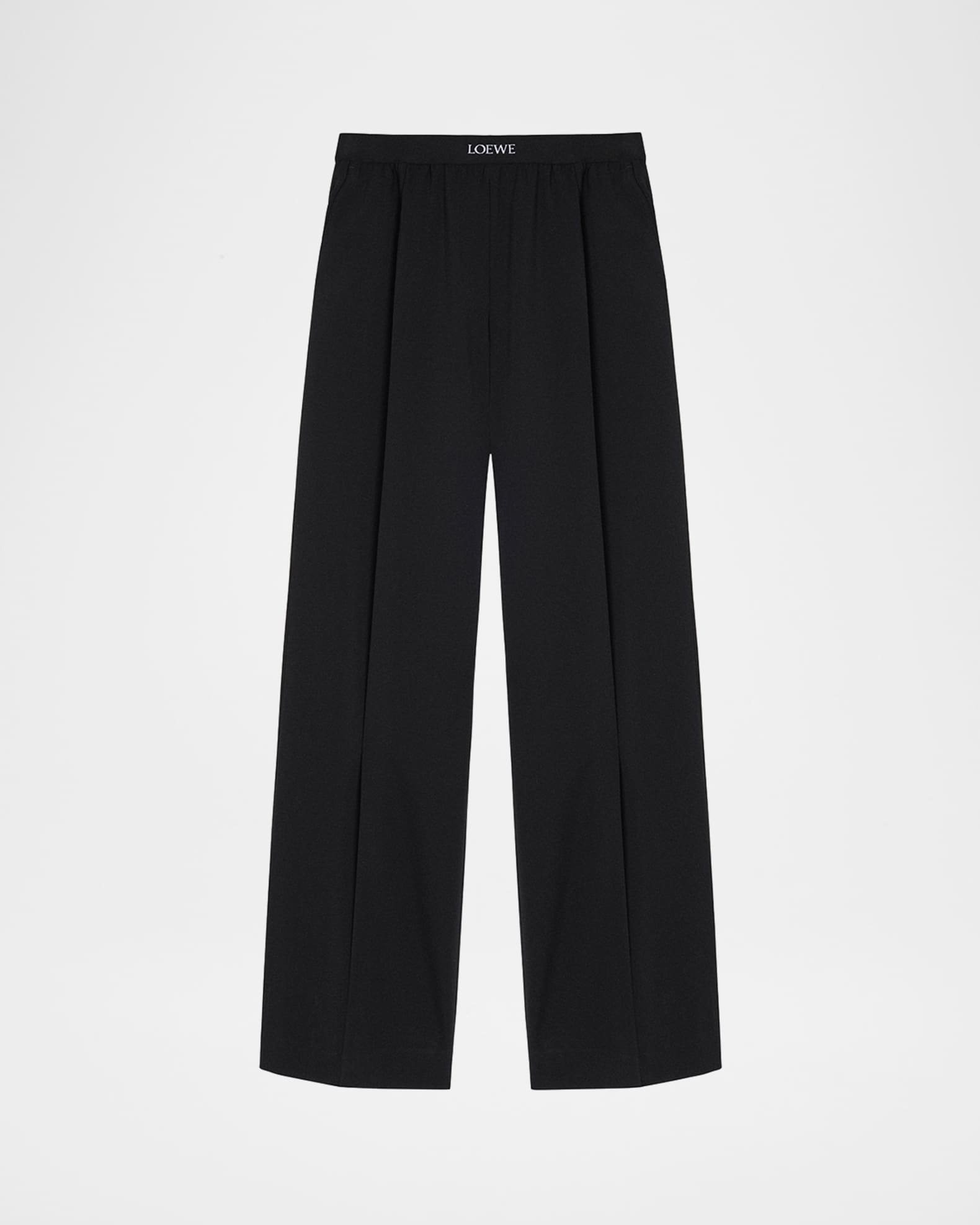 LOEWE High-rise wool wide-leg pants ワイドレッグ パンツ ロゴ LOEWE High-rise wool wide-leg pants ワイドレッグ パンツ ロゴ
