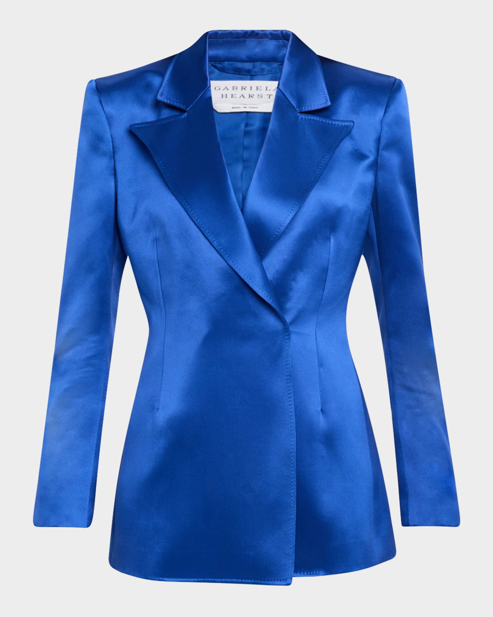 Aleah Double-Breasted Silk Blazer 0