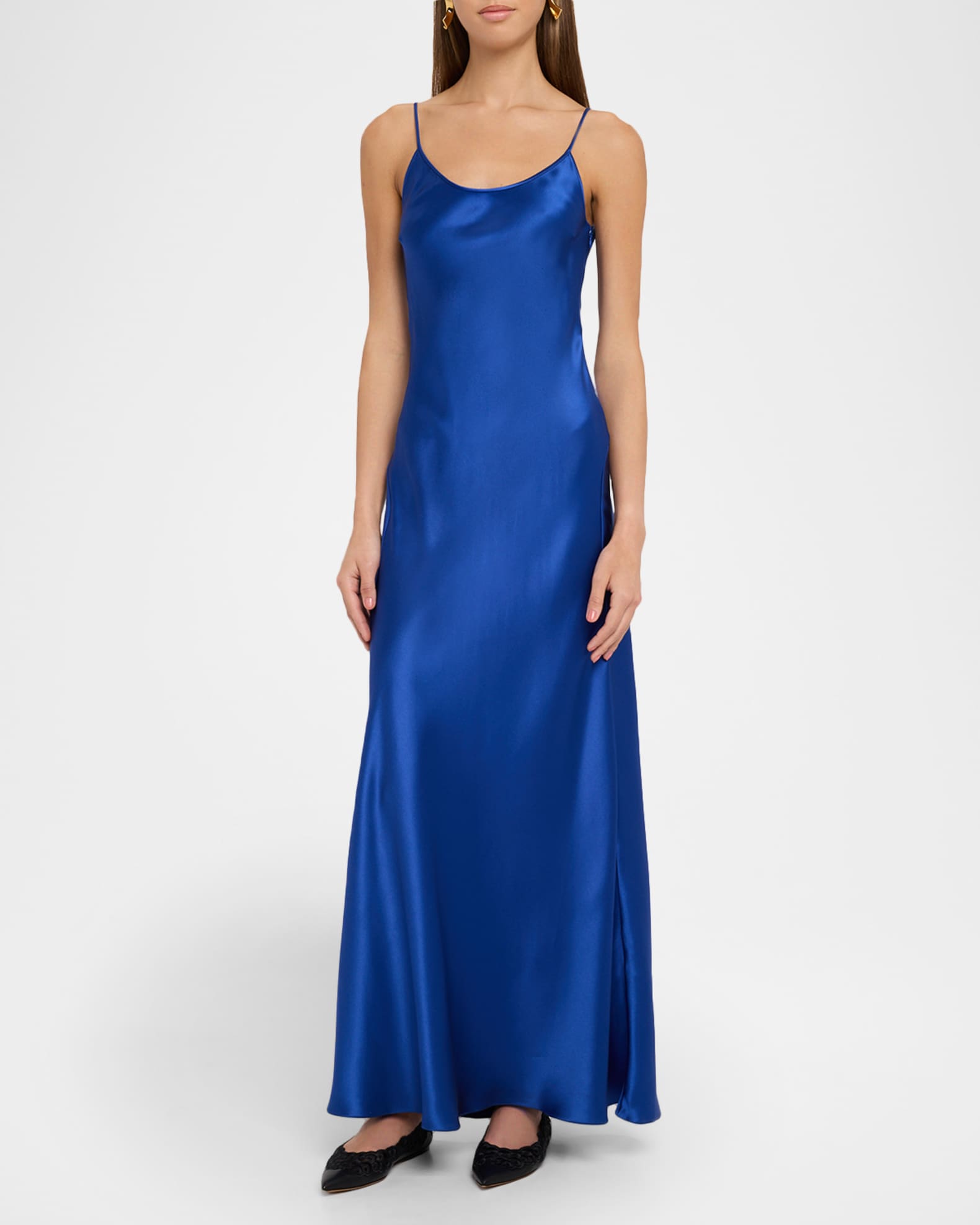 Jesaba Scoop-Neck Silk Maxi Slip Dress 1