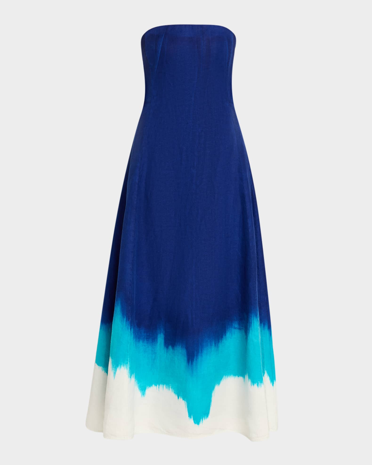 Alessia Strapless Tie-Dye Dress 0