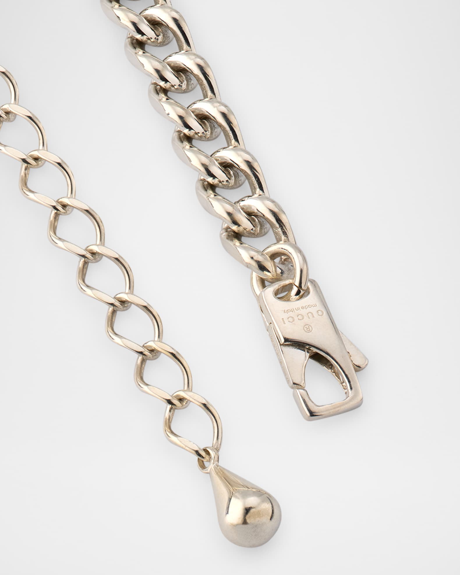 アクセサリー 750 SILVER GUCCI Necklace Gucci Men's Sterling Silver Gucci Interlocking Chain Necklace