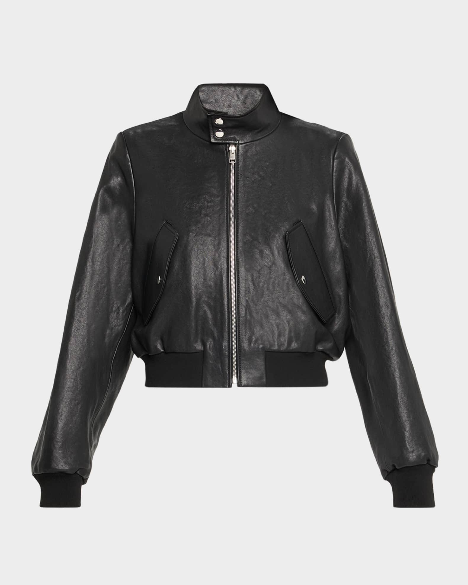 The Leather Harrington Bomber Jacket 0