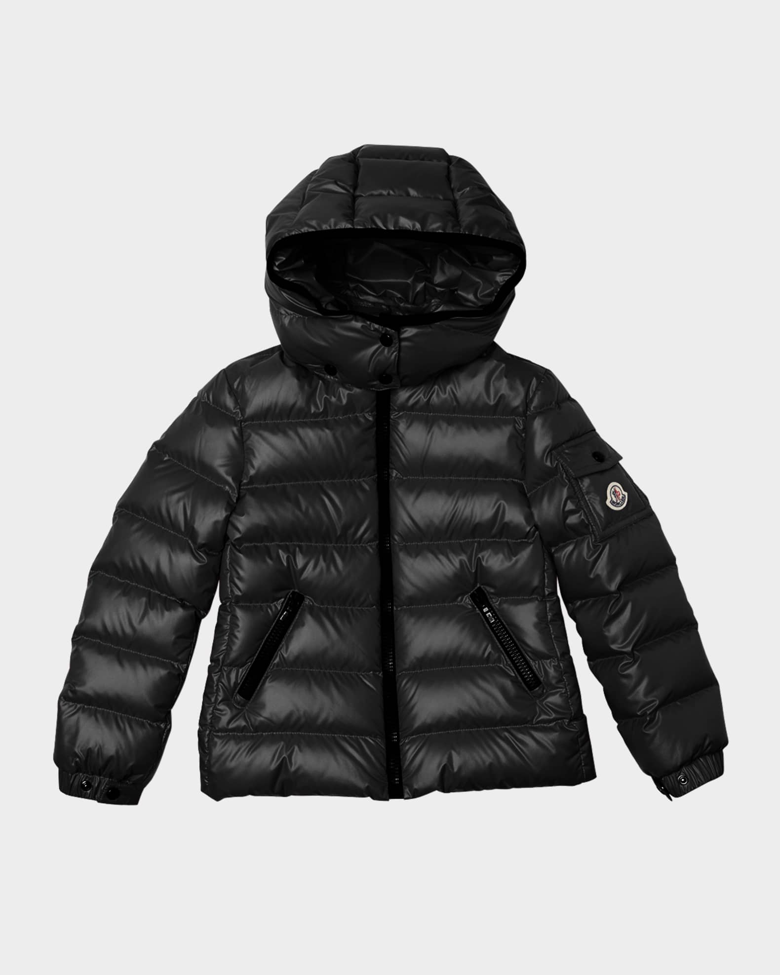 Girl's Bady Short Hooded Down Puffer Jacket, Size 4-14 0