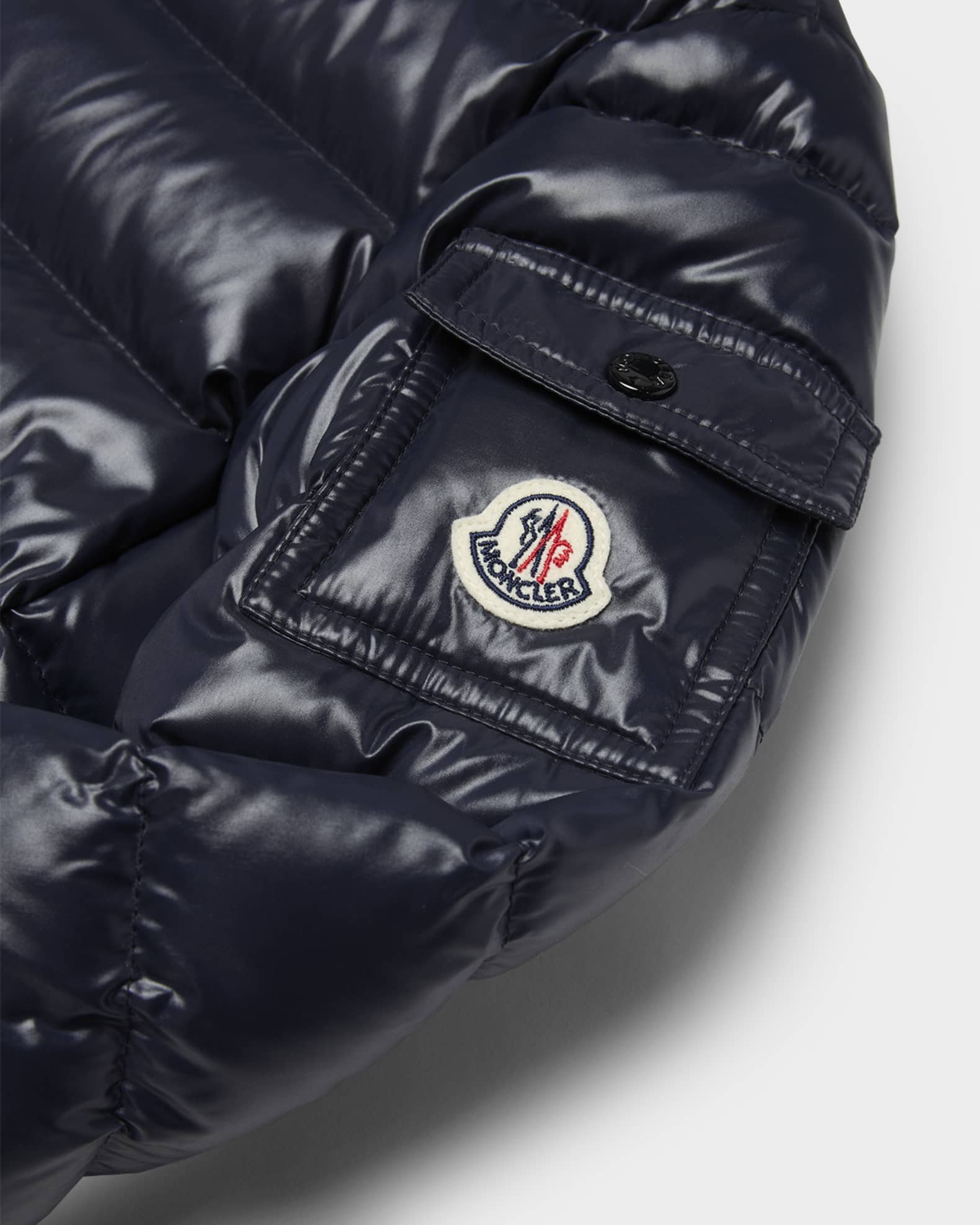 Moncler Girl's Moka Long Down Coat, Size 4-6 | Neiman Marcus
