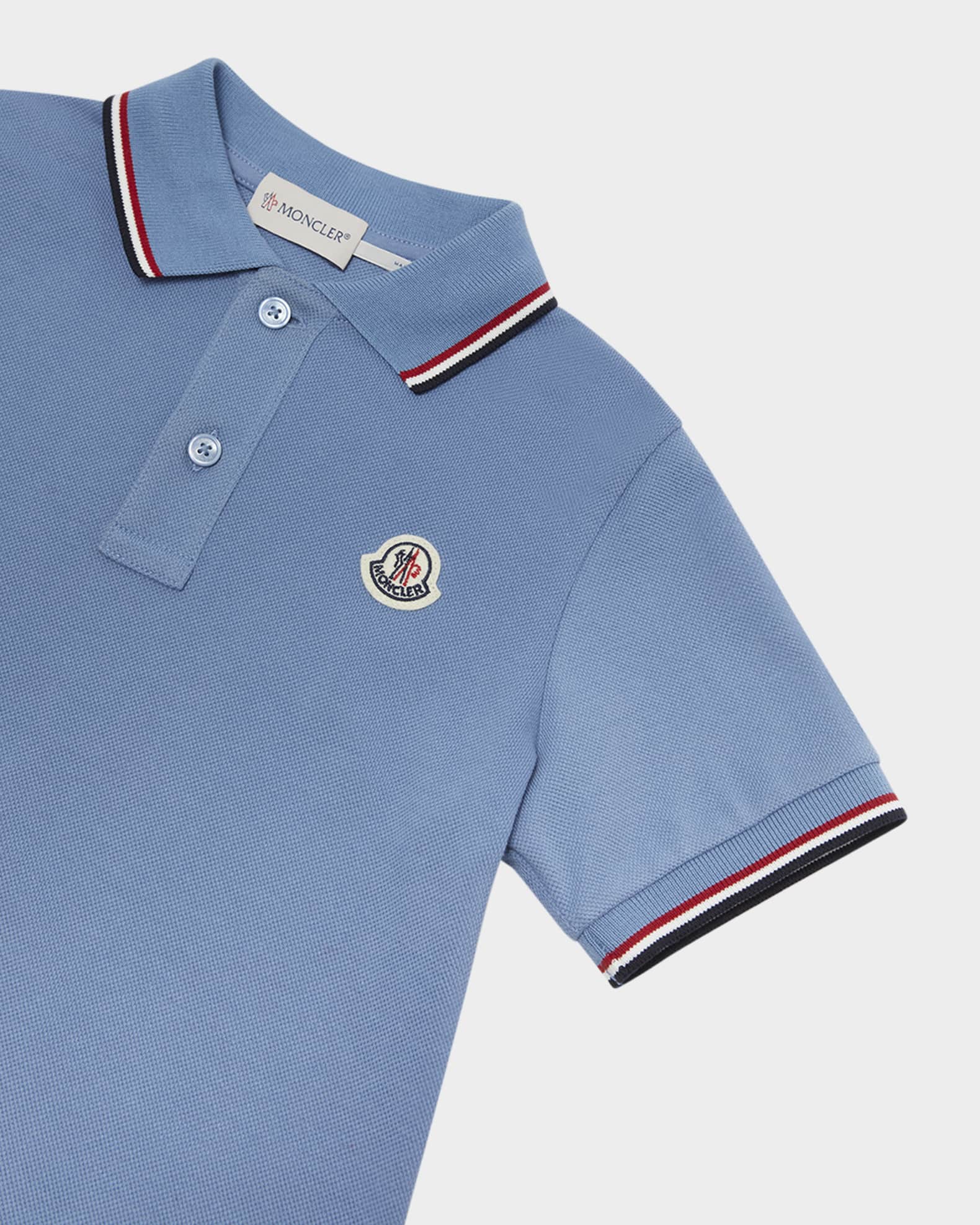 Boy's Tricolor-Trim Short-Sleeve Polo Shirt | Neiman Marcus