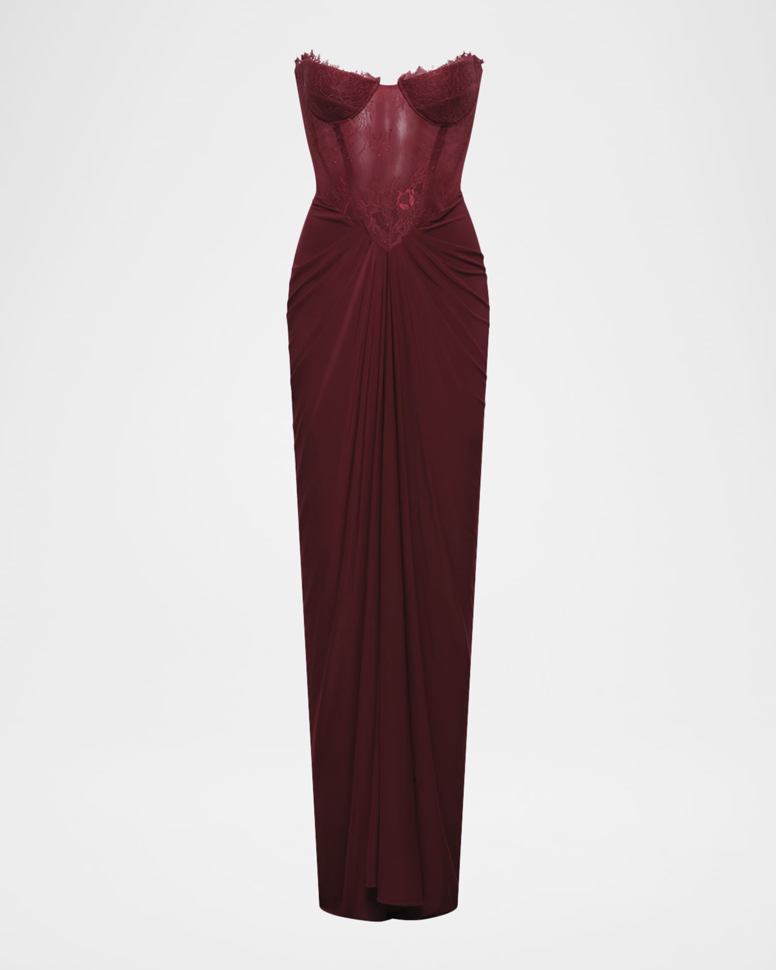 chinese dress ladies BCBGMAXAZRIA Karey Maxi Lace Detail Turkish Pink Dress – Runway Catalog