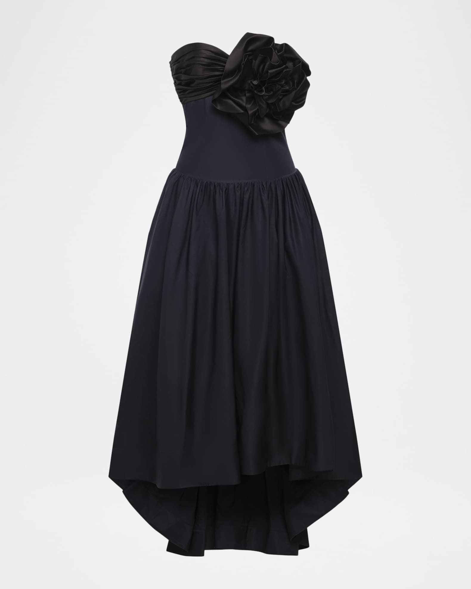 bcbgmaxazria black strapless dress Solid Structured Gown