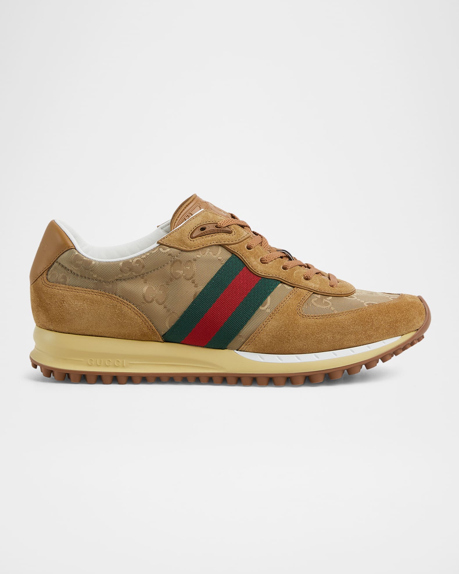 Men's Nora Suede and Nylon Guccissima Retro Sneakers 0