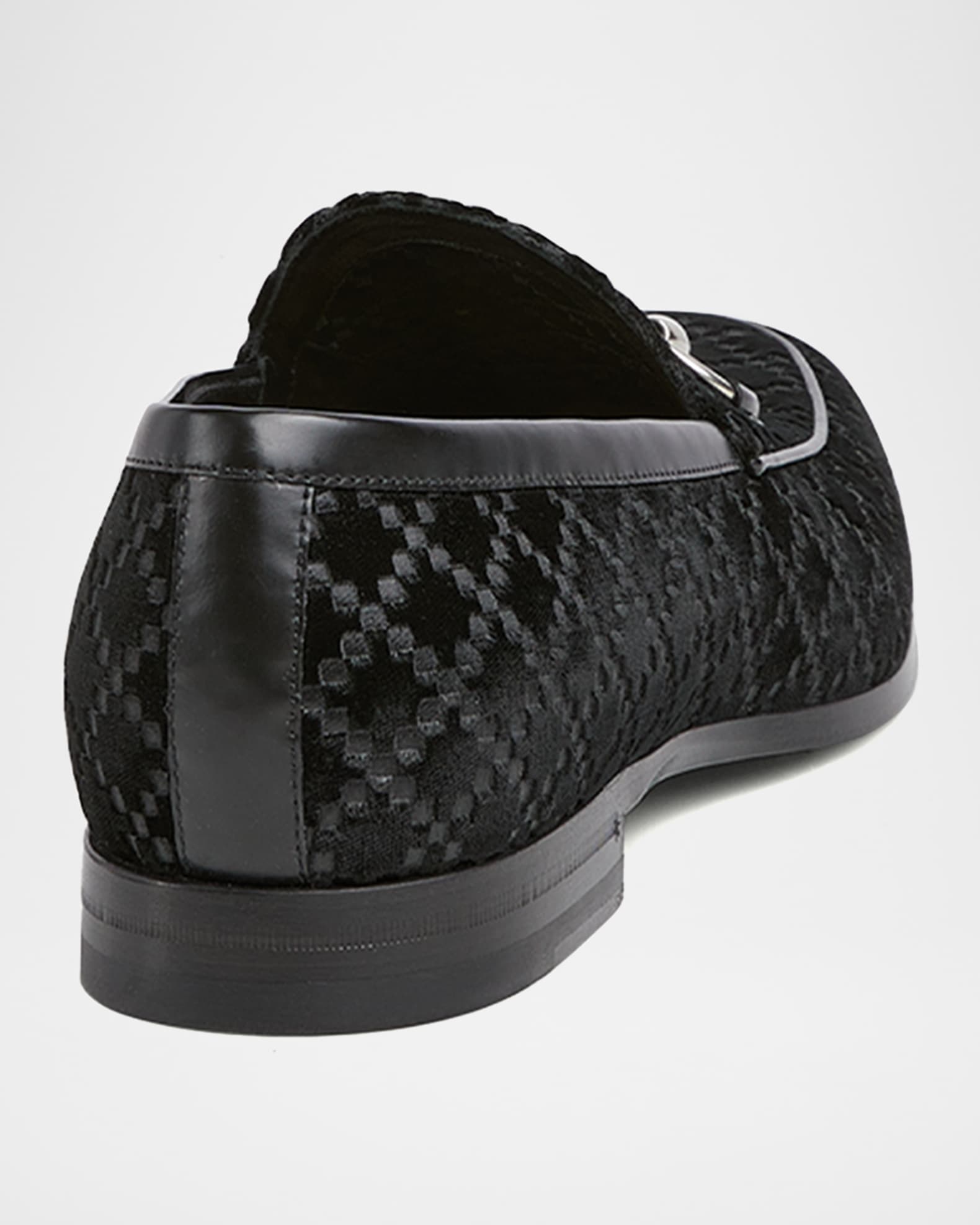 Gucci Men's Next Velvet and Leather Bit Loafers | Neiman Marcus