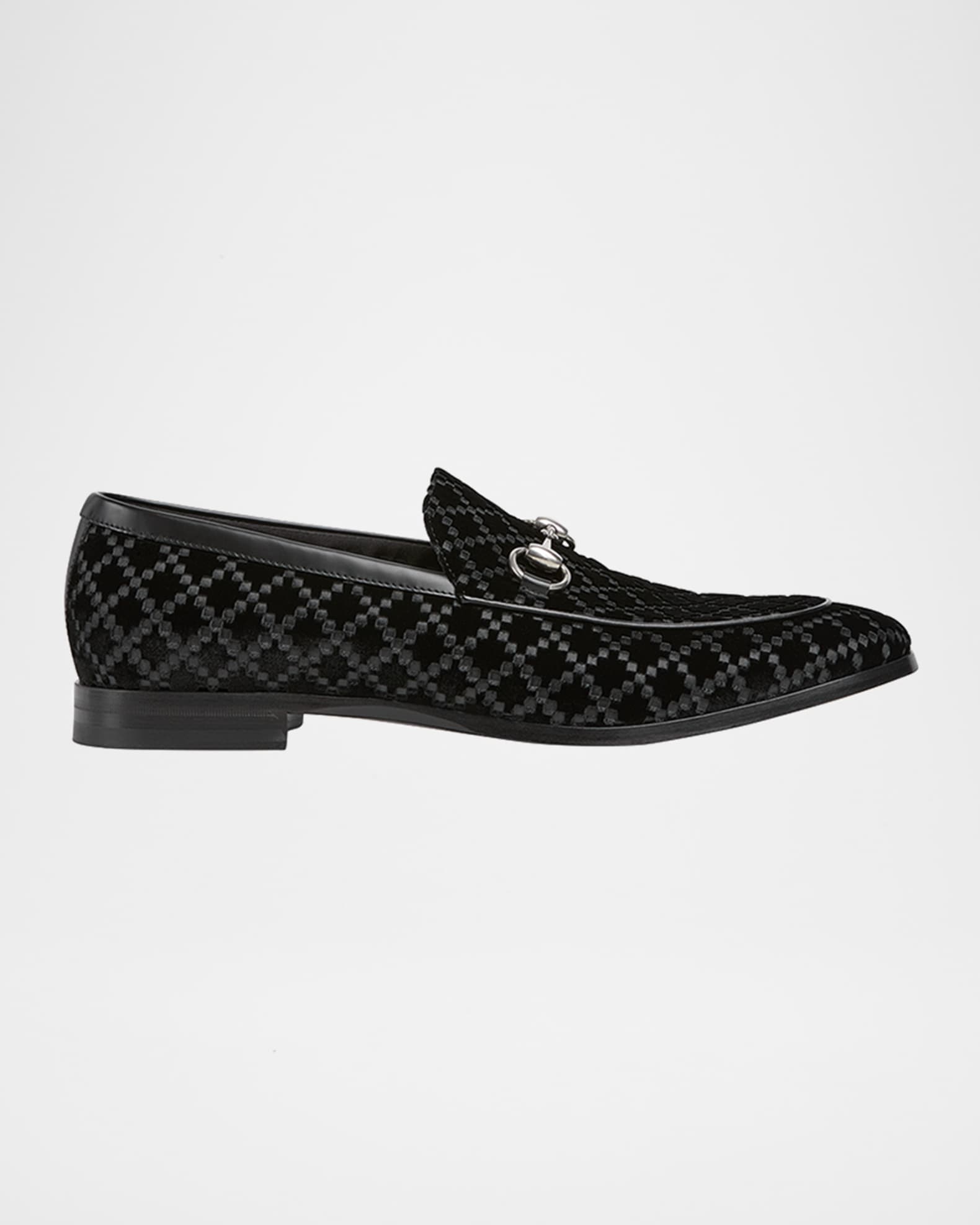 Gucci Men's Next Velvet and Leather Bit Loafers | Neiman Marcus