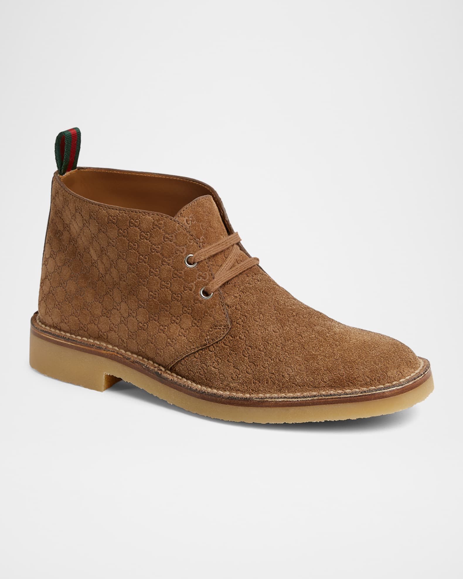 Men's Moreau GG Suede Lace-Up Ankle Boots 1