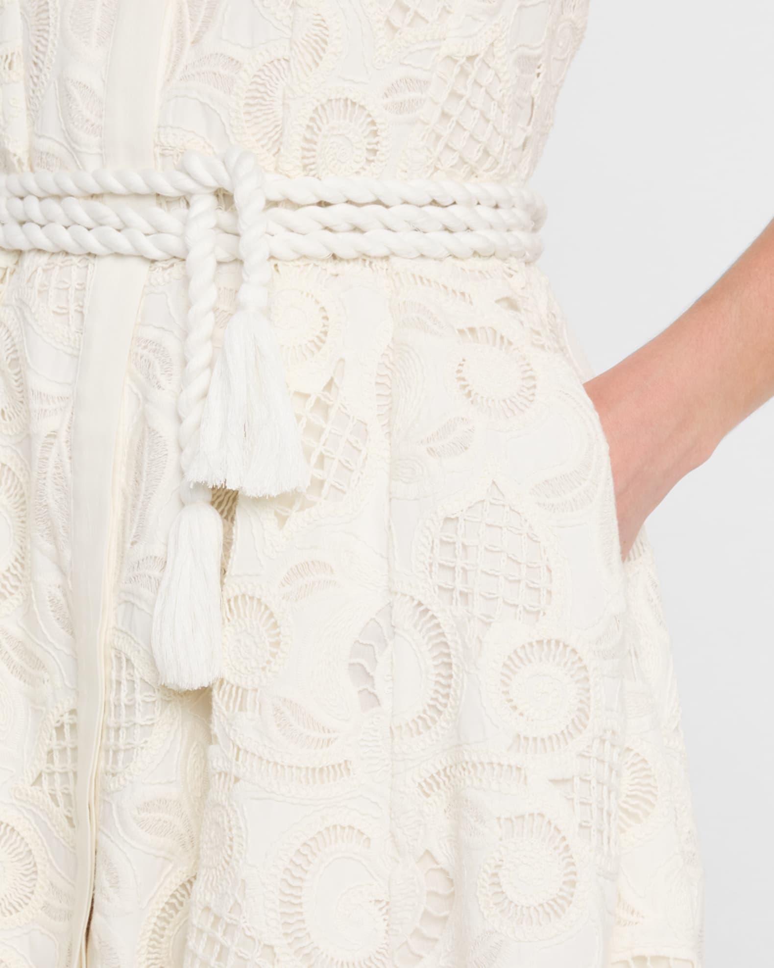 Lucy Eyelet Halter Mini Shirtdress