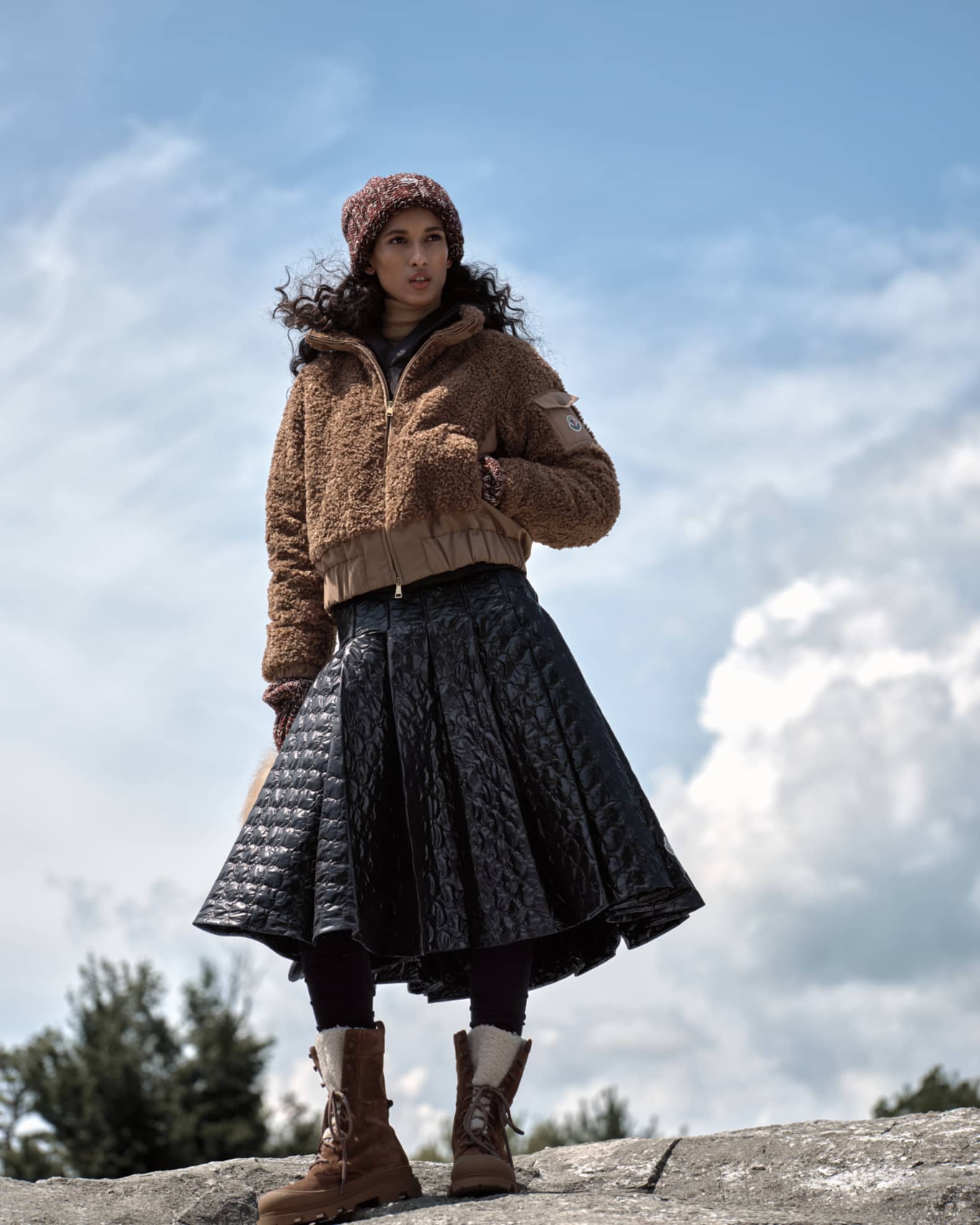 Moncler Coligny Teddy Short Down Jacket | Neiman Marcus