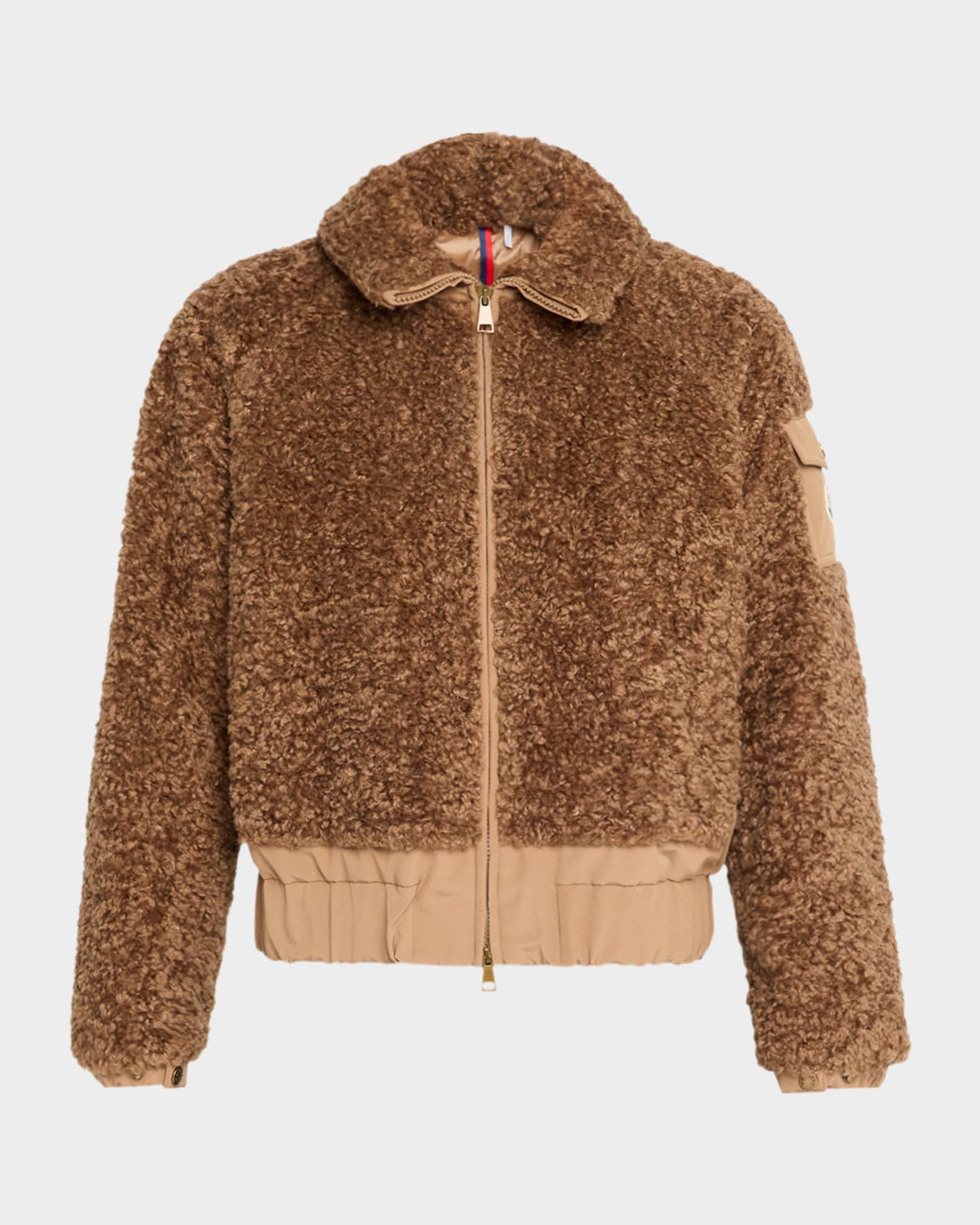 Moncler Coligny Teddy Short Down Jacket | Neiman Marcus