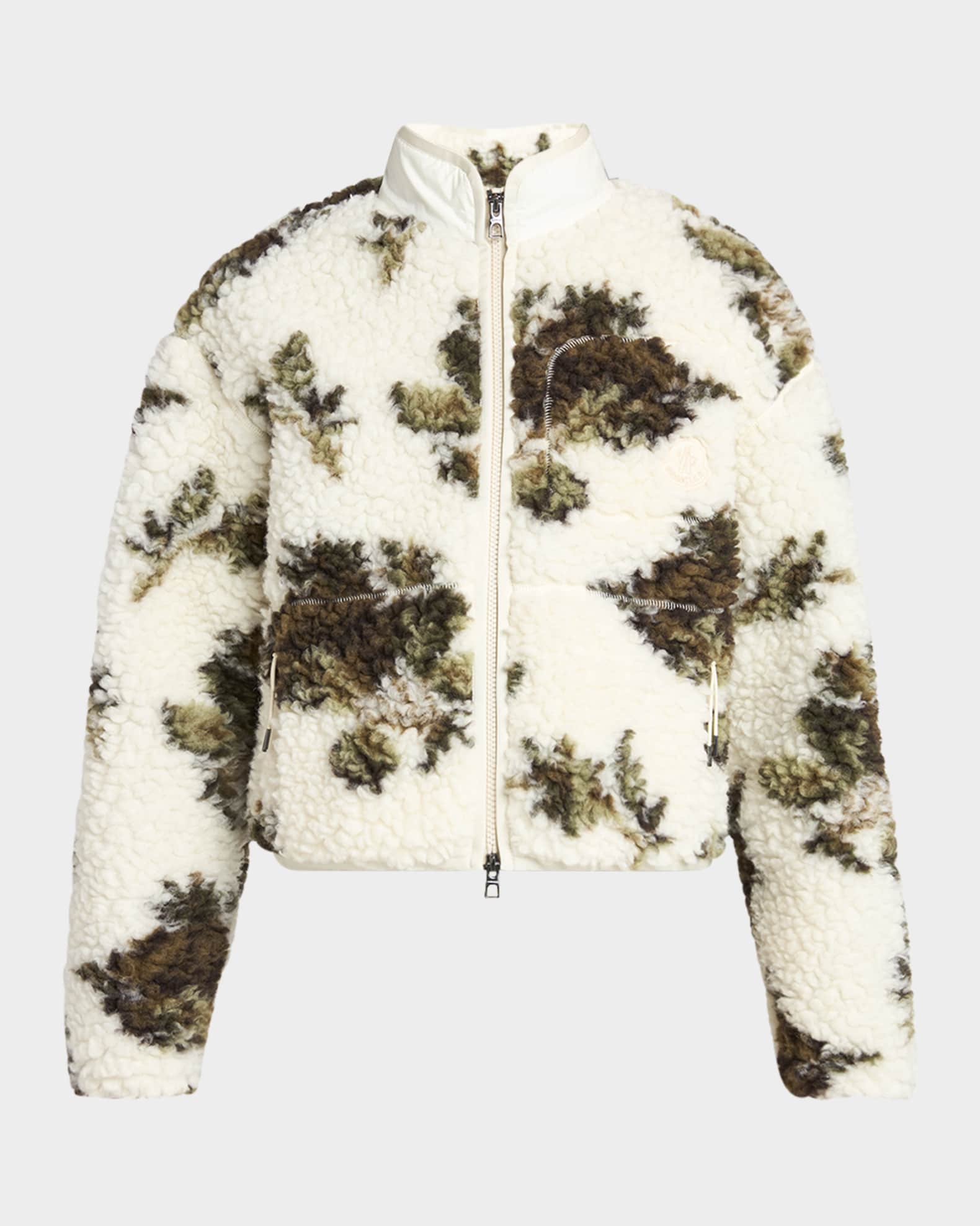 Moncler Zip-Up Fleece Cardigan | Neiman Marcus