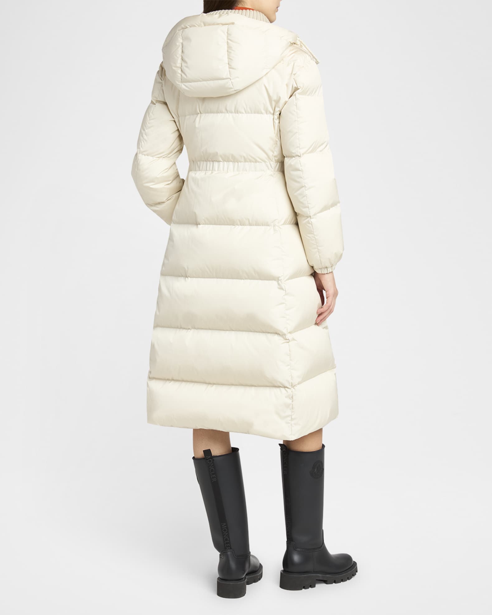 MONCLERコート Moncler Chamer Long Hooded Down Coat with Detachable Dickey