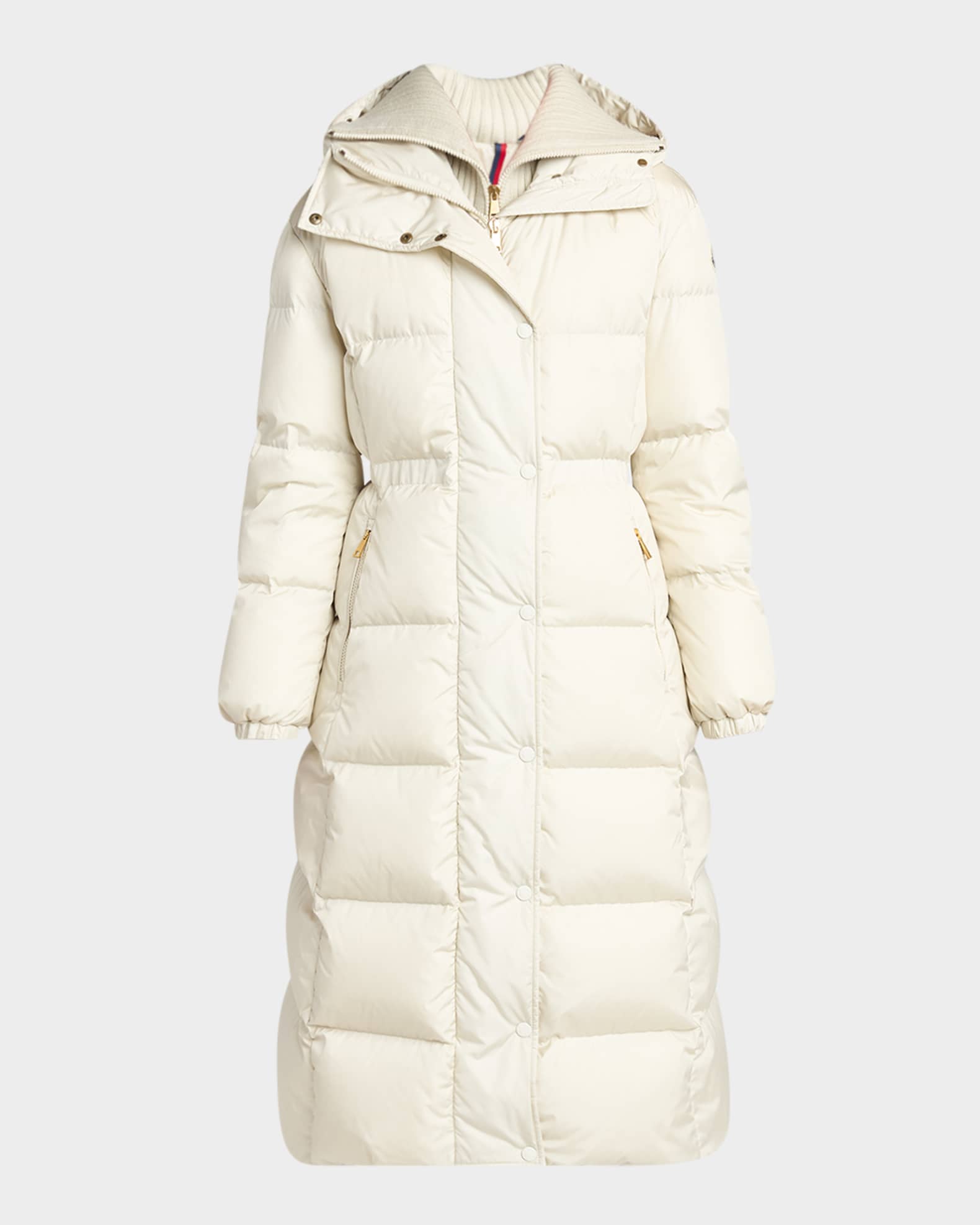 MONCLERコート Moncler Chamer Long Hooded Down Coat with Detachable Dickey