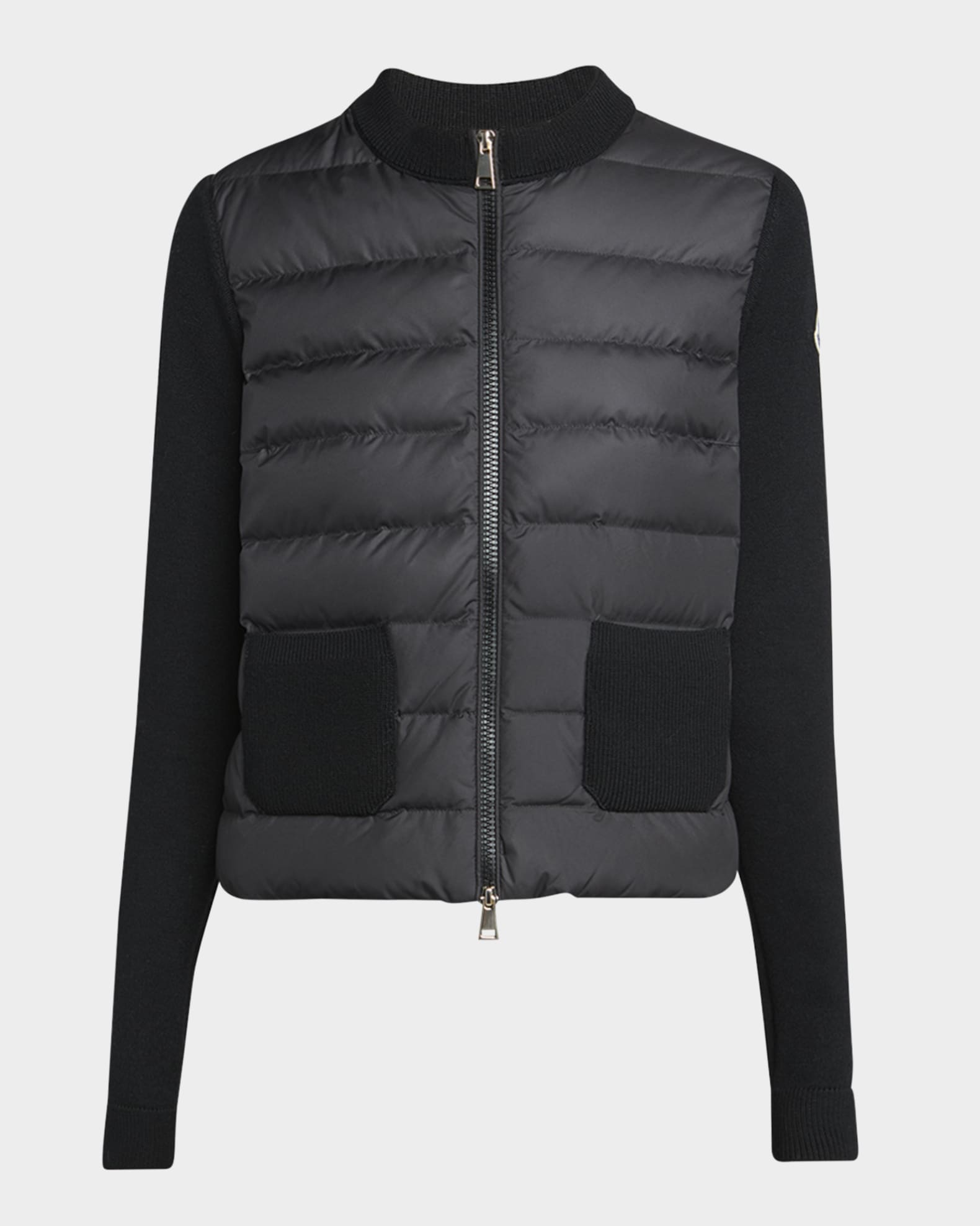 Padded Wool Zip-Up Cardigan 0