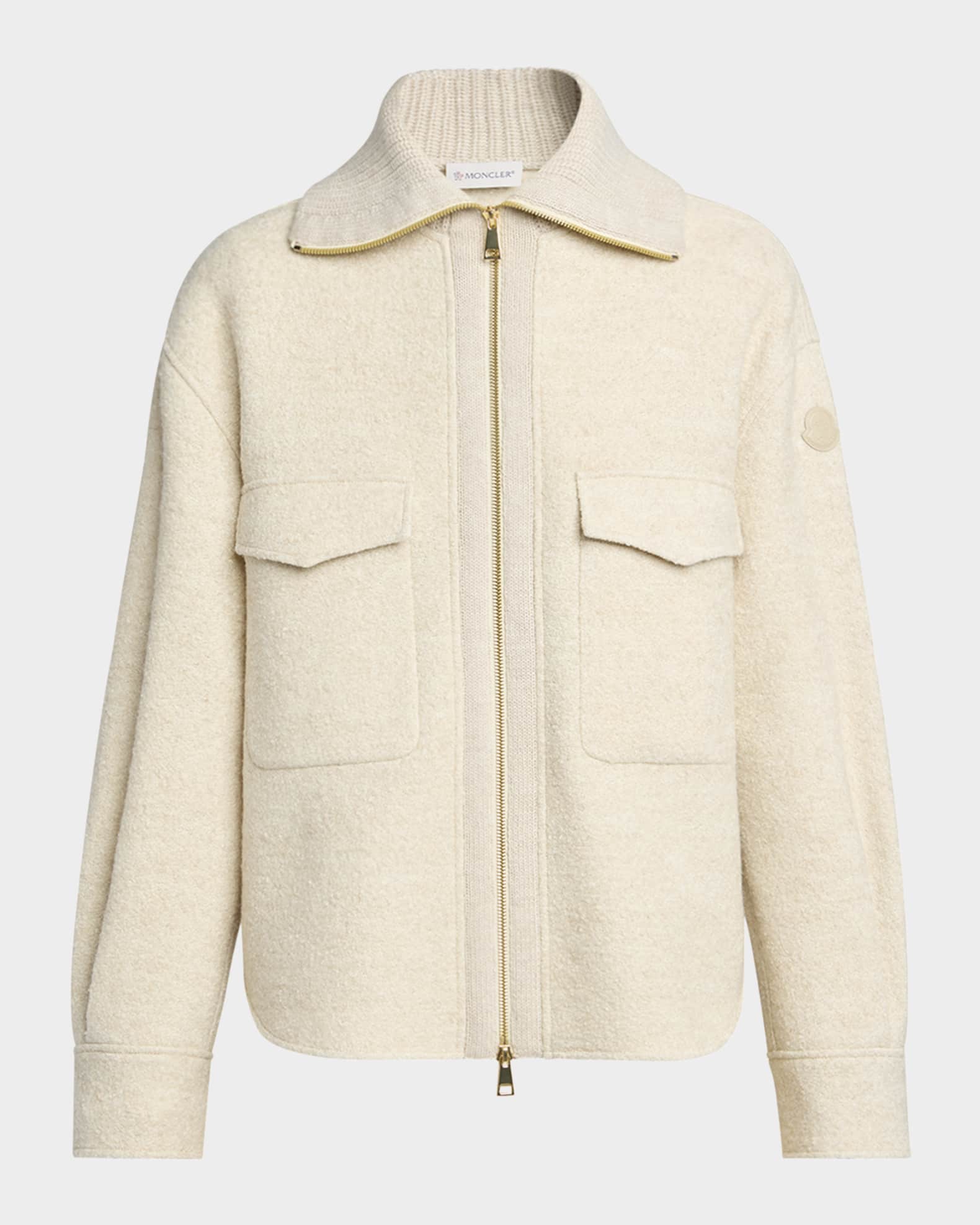 Wool Knit Shirt Jacket 0