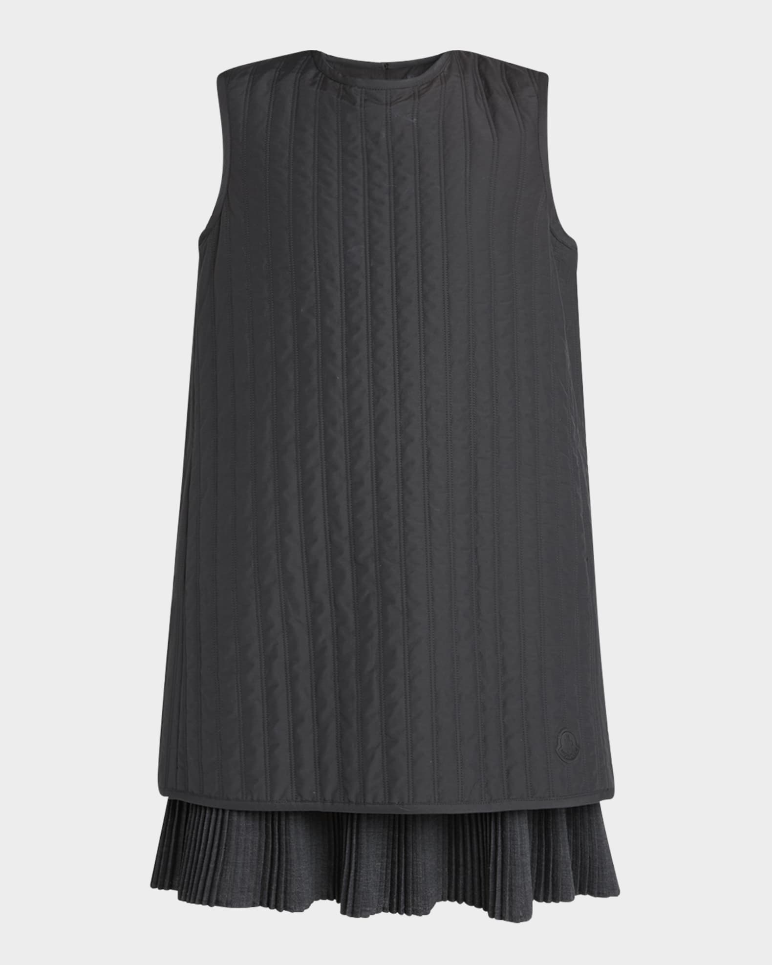 Quilted Sleeveless Shift Dress  0