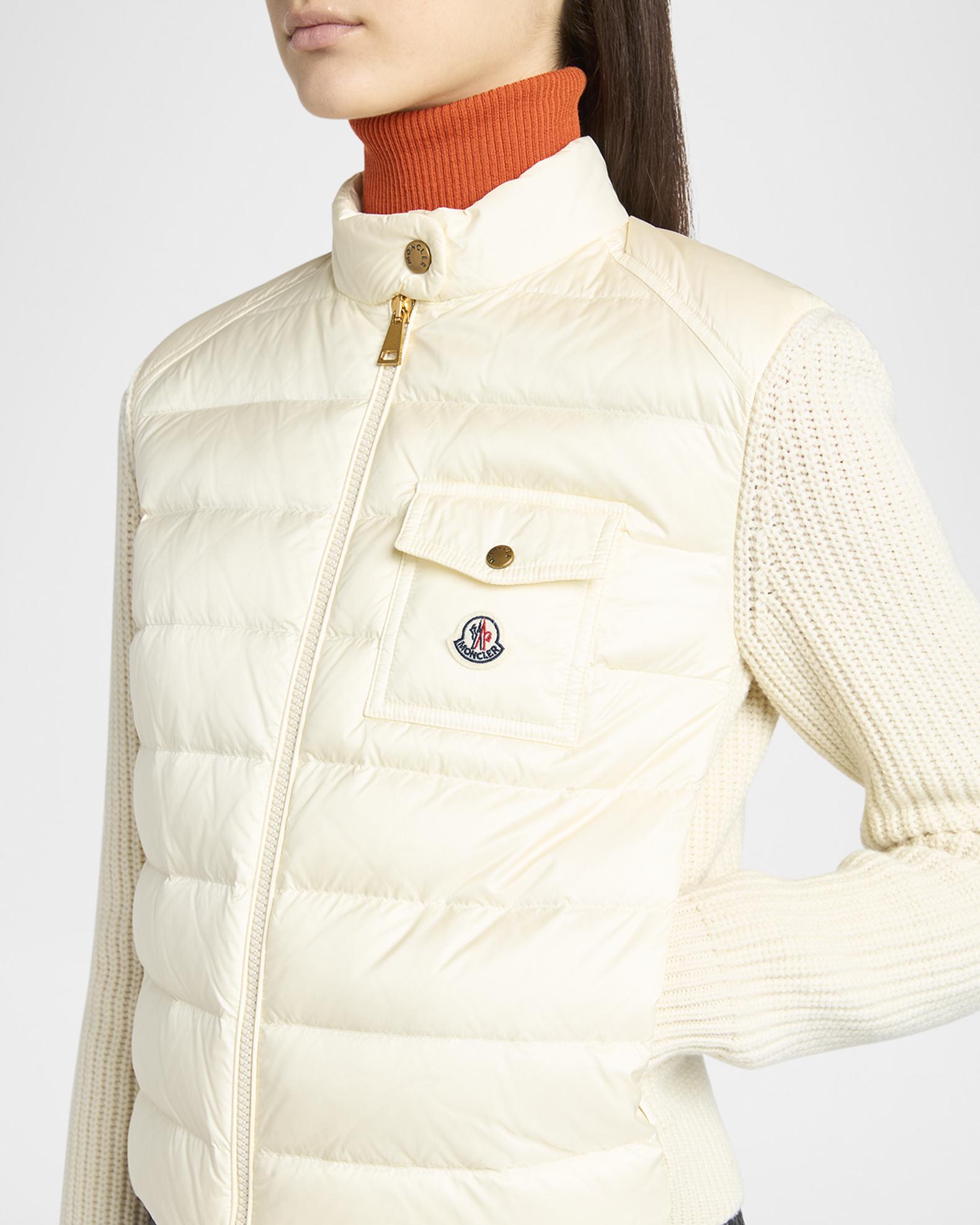 Moncler Padded Wool Zip-Up Cardigan | Neiman Marcus