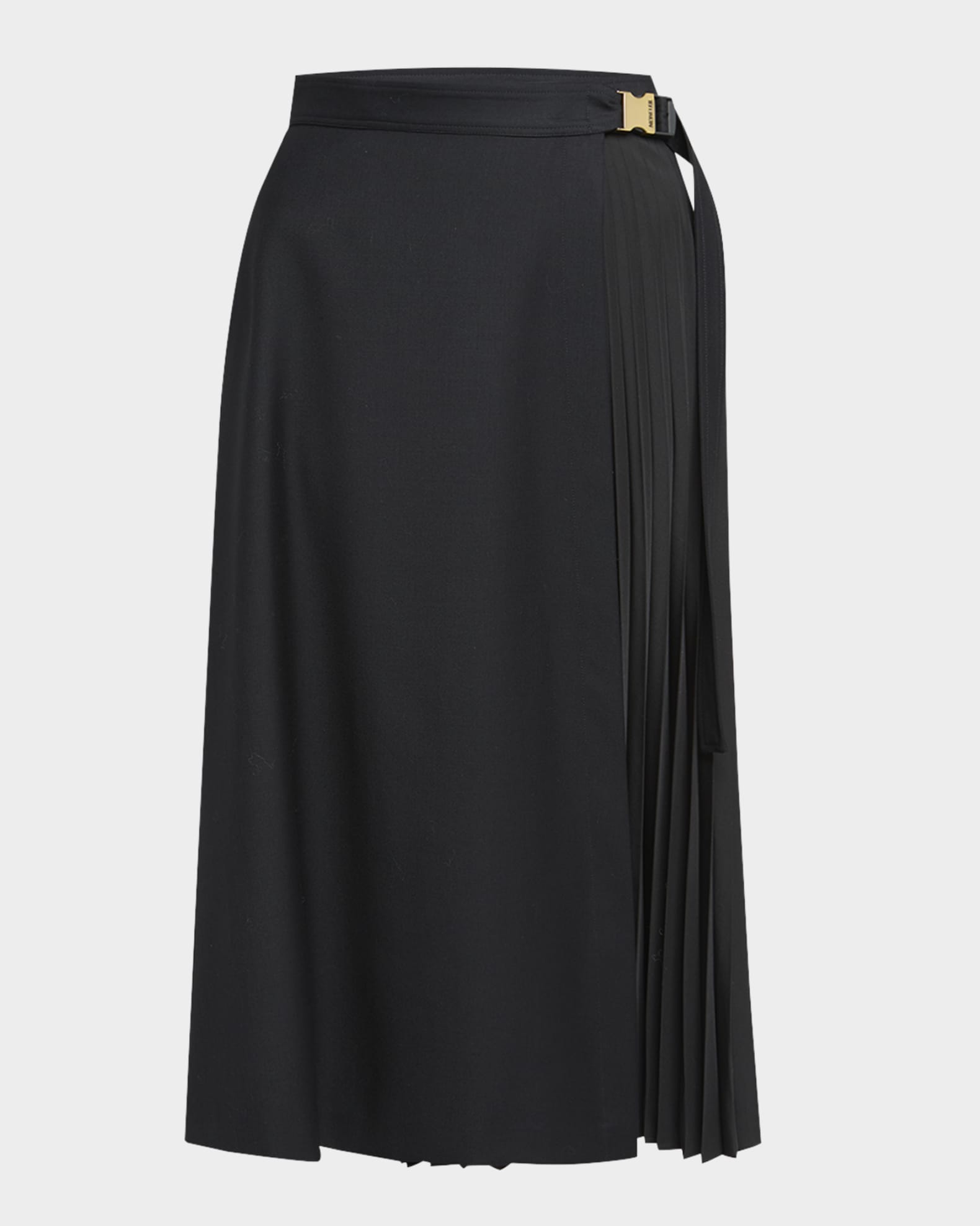 Pleated Midi Wrap Skirt 0
