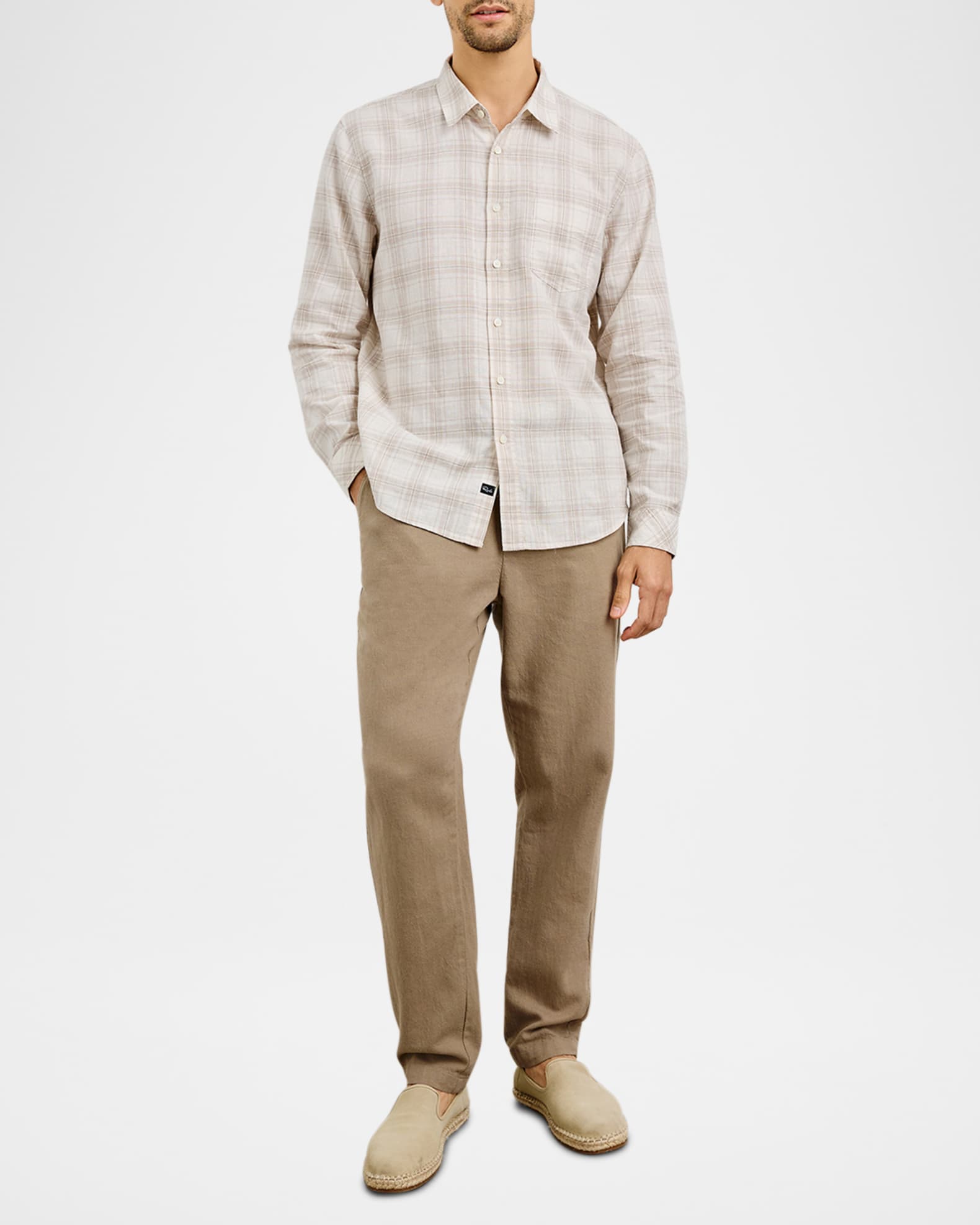 Men's Clyde Plaid Casual Button-Down Shirt