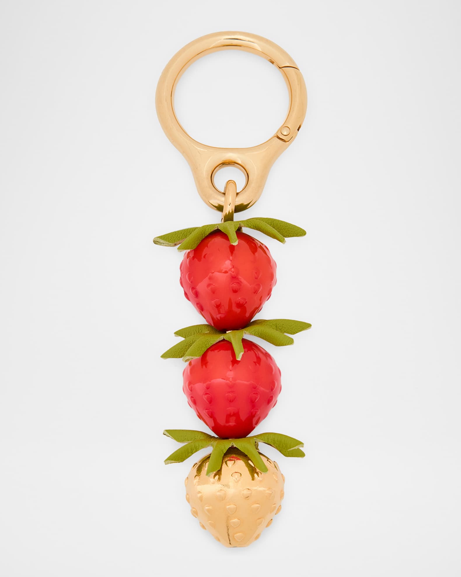 LOEWE ストロベリー チャーム Loewe Strawberry Bag Charm in Acetate and Brass | Neiman Marcus