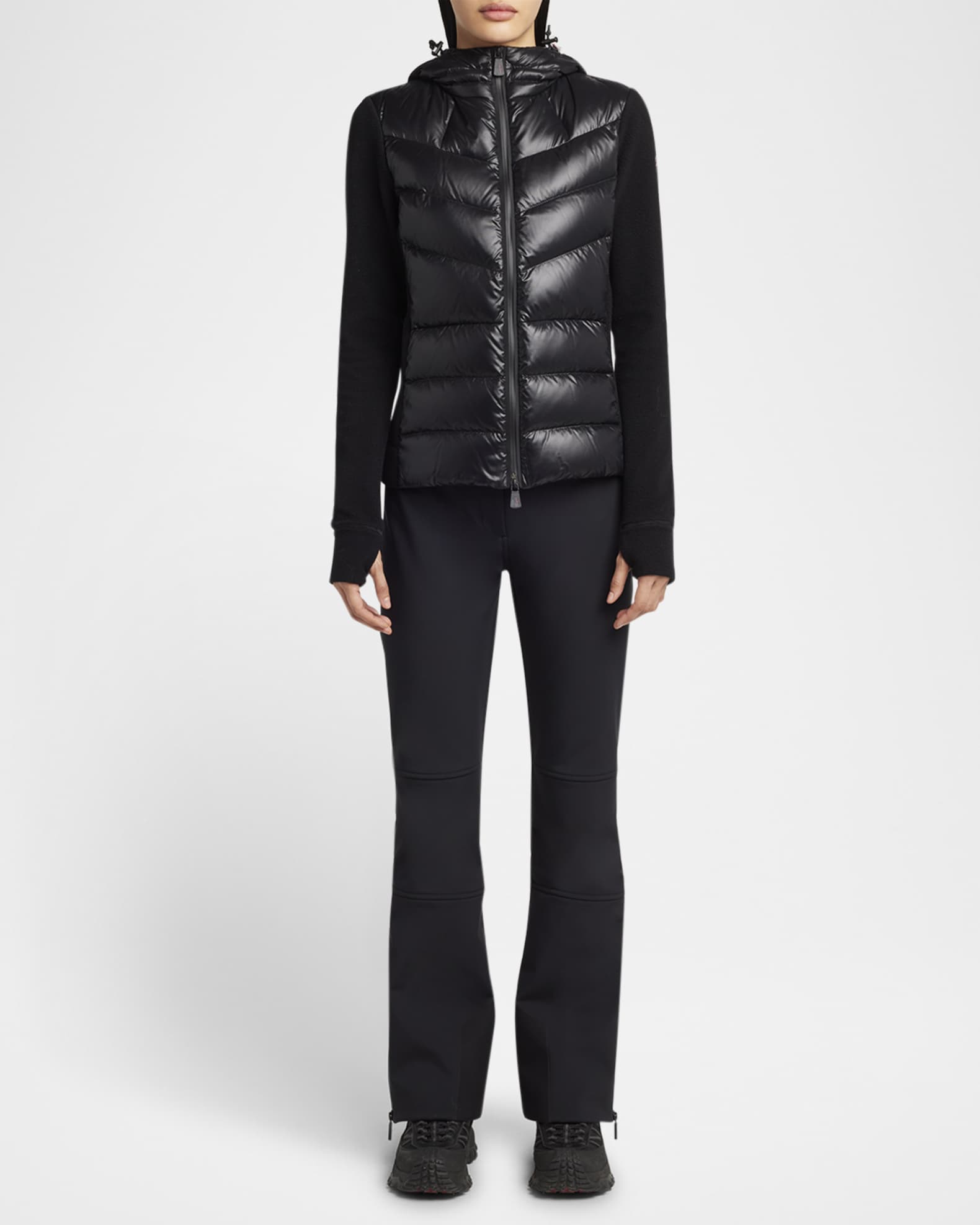 Moncler Grenoble Padded Down Zip-Up Hoodie Cardigan | Neiman Marcus