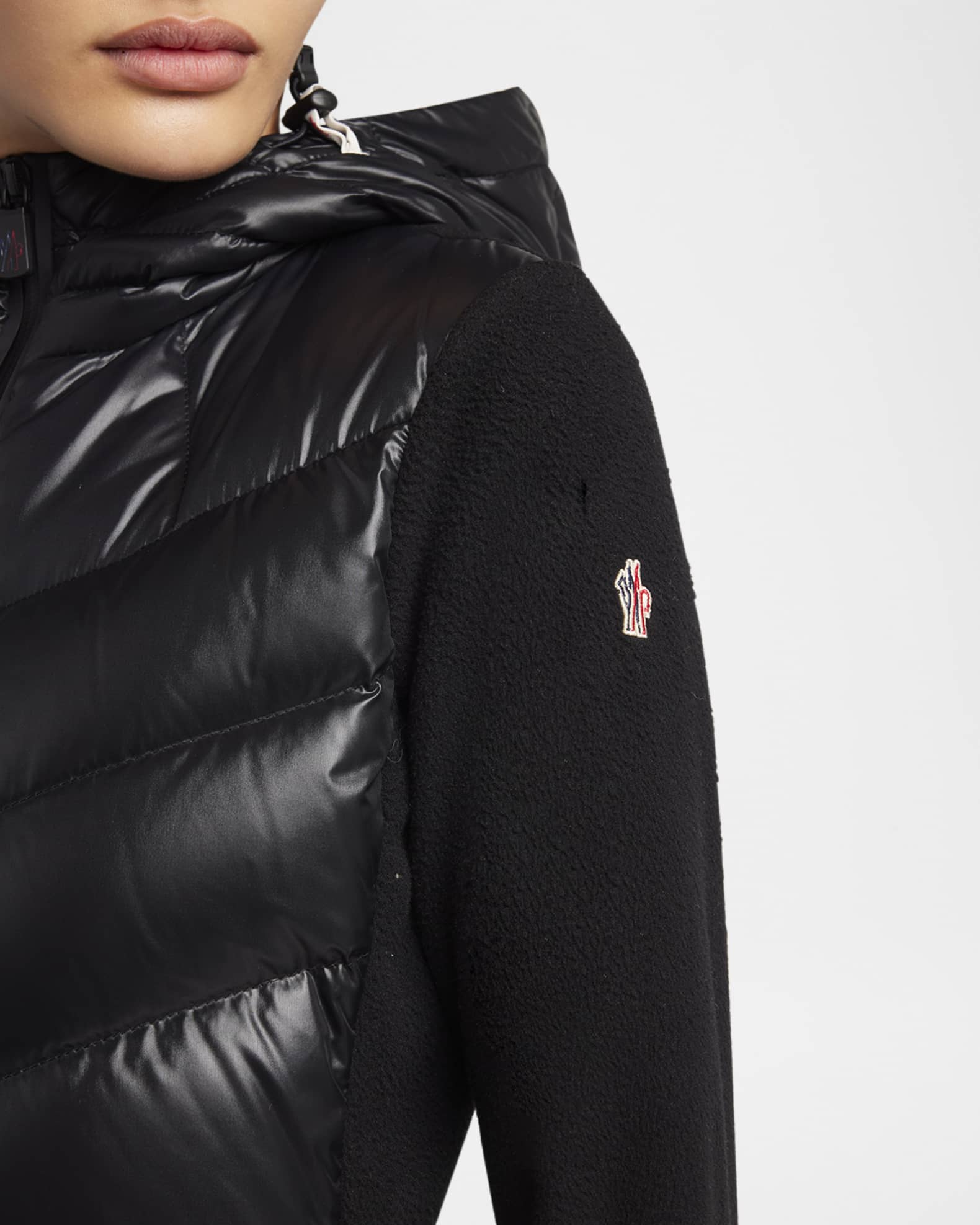 Moncler Grenoble Padded Down Zip-Up Hoodie Cardigan | Neiman Marcus