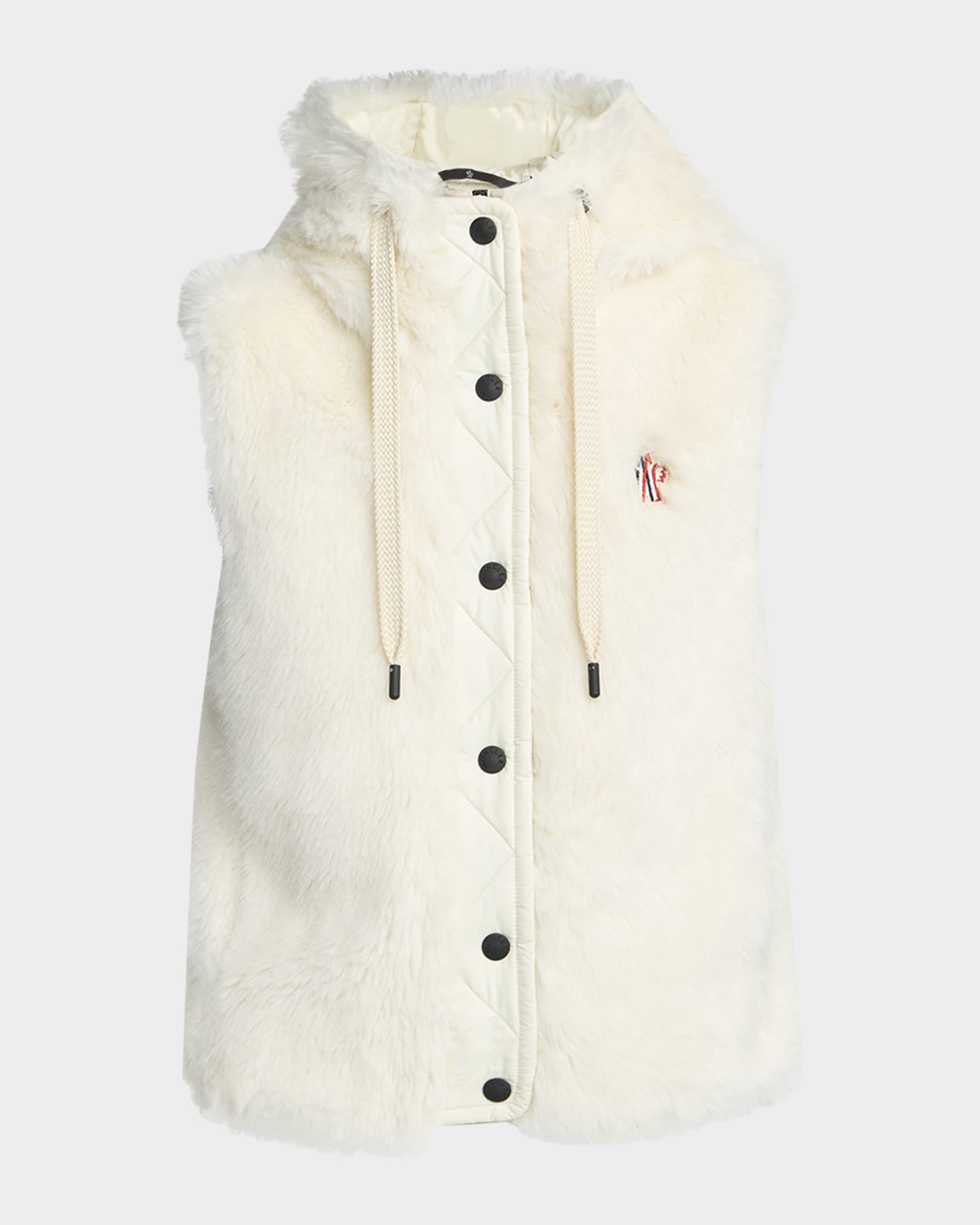 Moncler Grenoble Arve Hooded Teddy Down Vest | Neiman Marcus