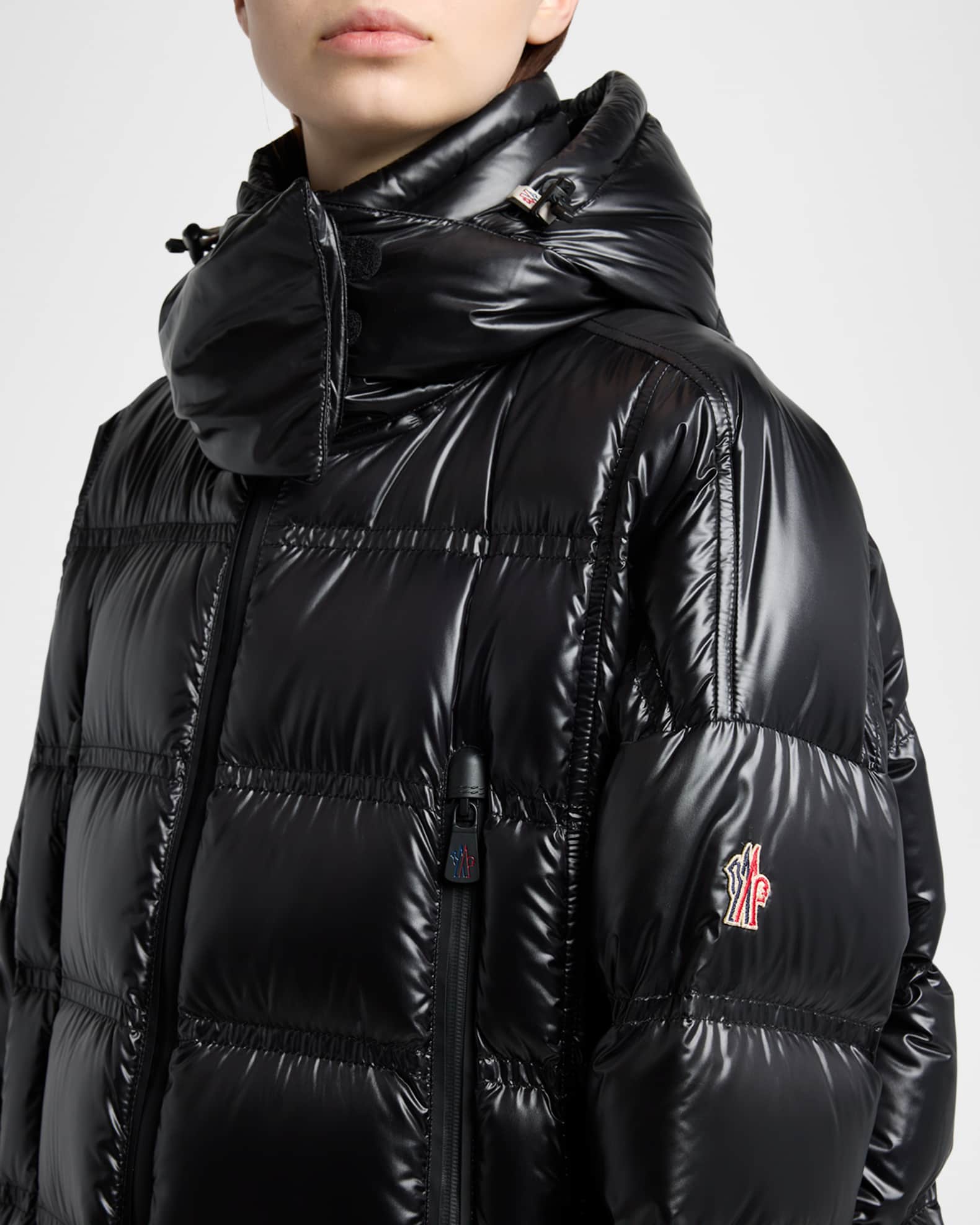 Moncler Grenoble Rochelairs Hooded Long Down Jacket | Neiman Marcus