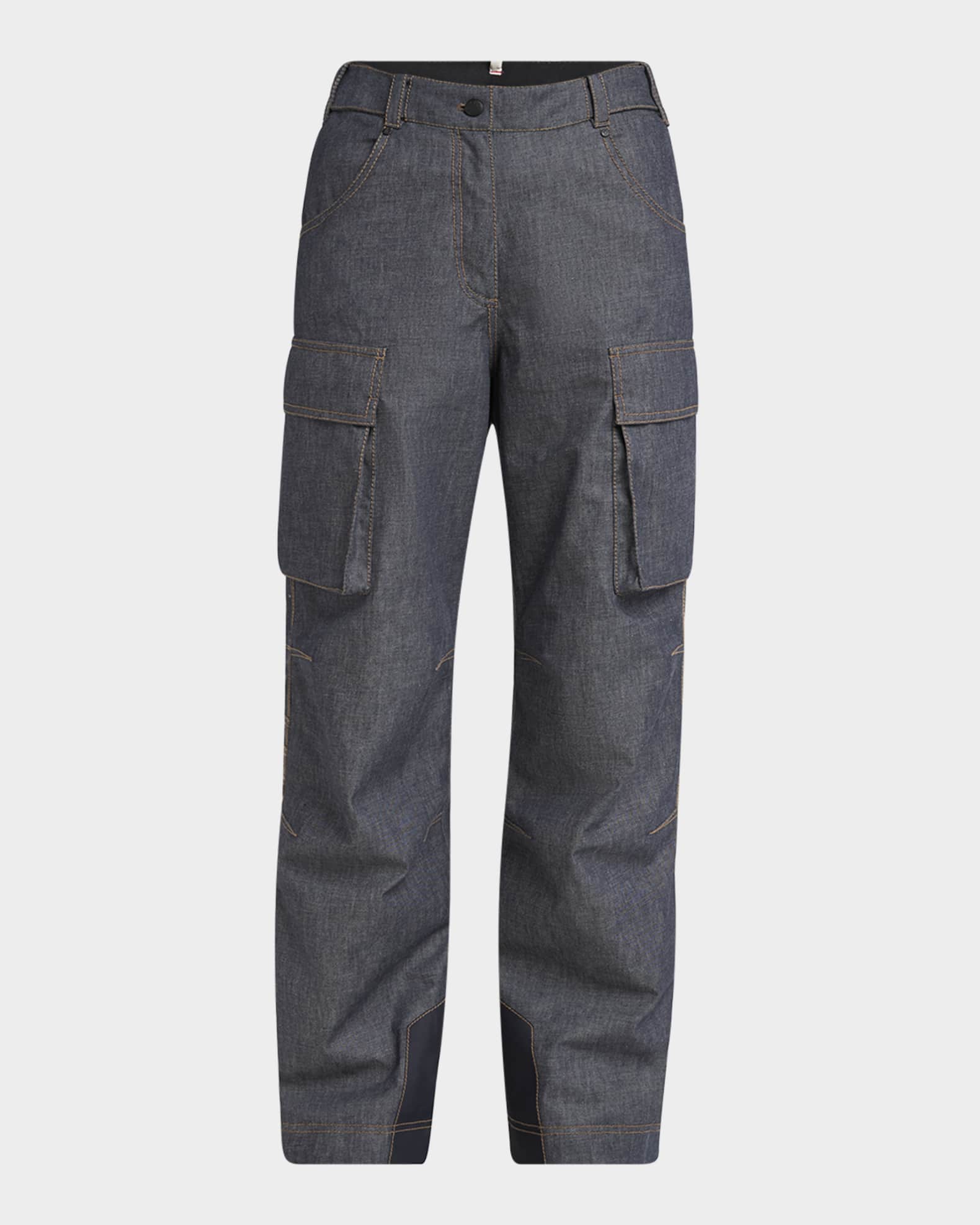 Moncler Grenoble Padded Denim Ski Pants | Neiman Marcus display picture 1