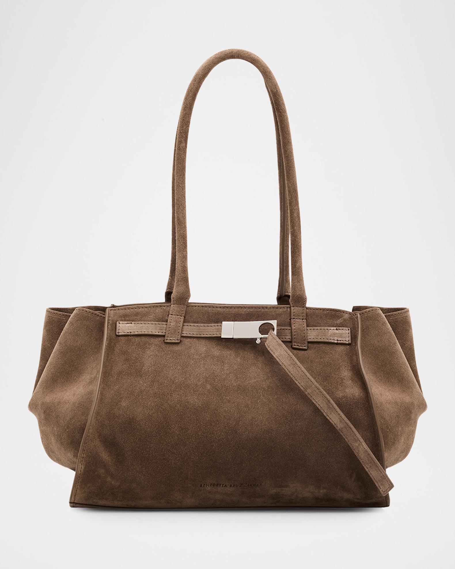 Benedetta Bruzziches Mame Everyday Suede Shoulder Bag | Neiman Marcus
