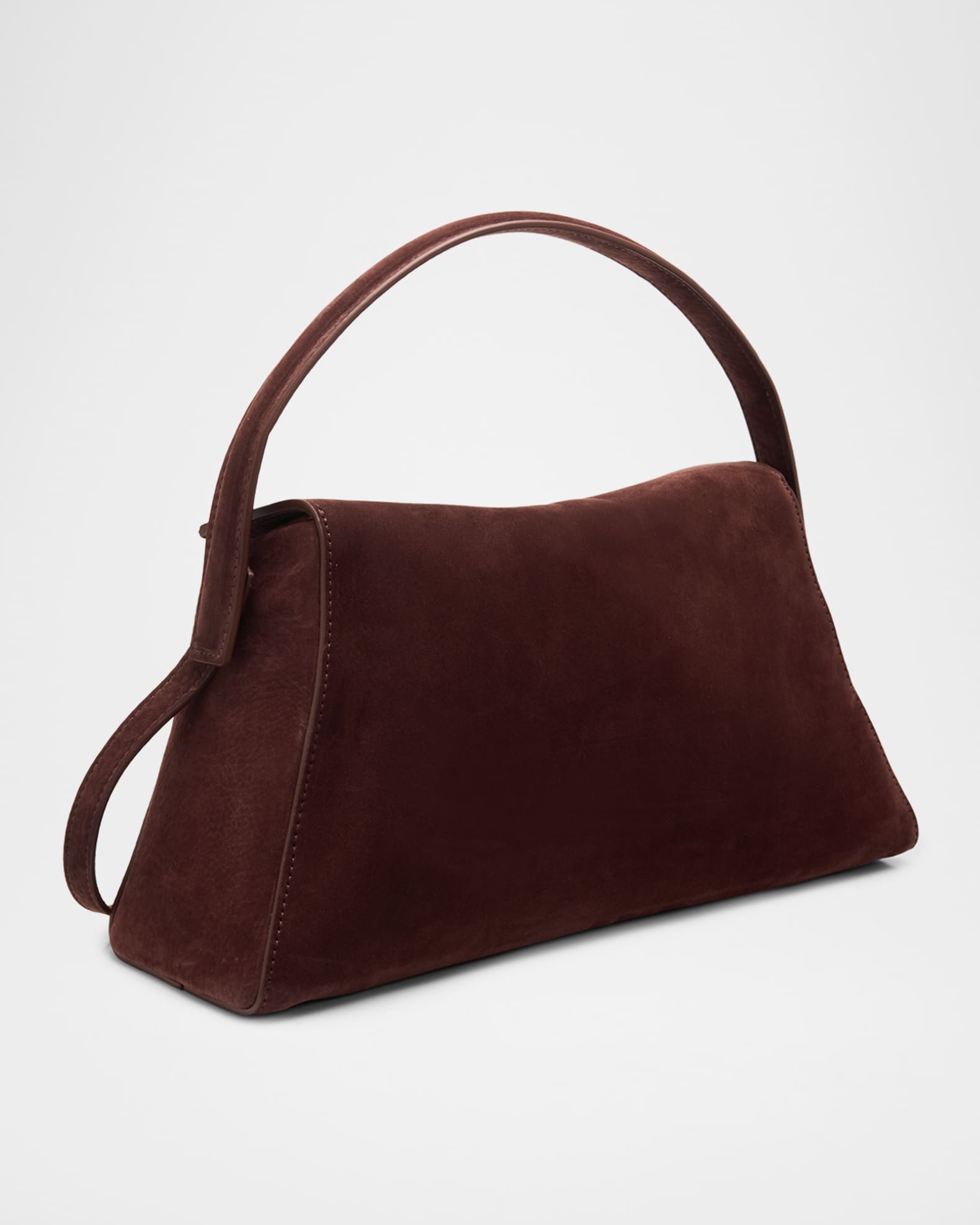 Benedetta Bruzziches Elif La Grande Foldover Suede Shoulder Bag